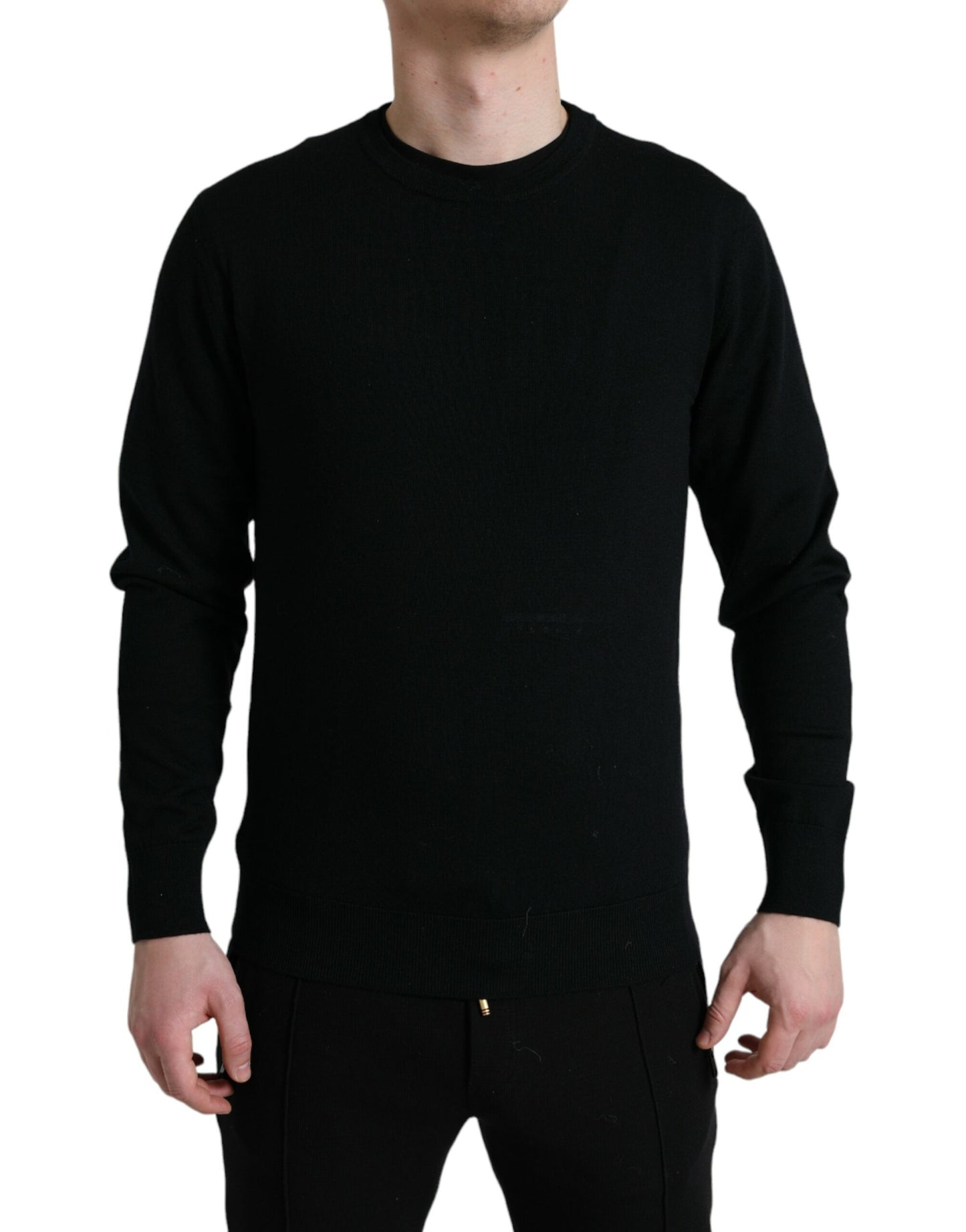 Dolce & Gabbana Stunning Black Wool Sweater IT46 / S