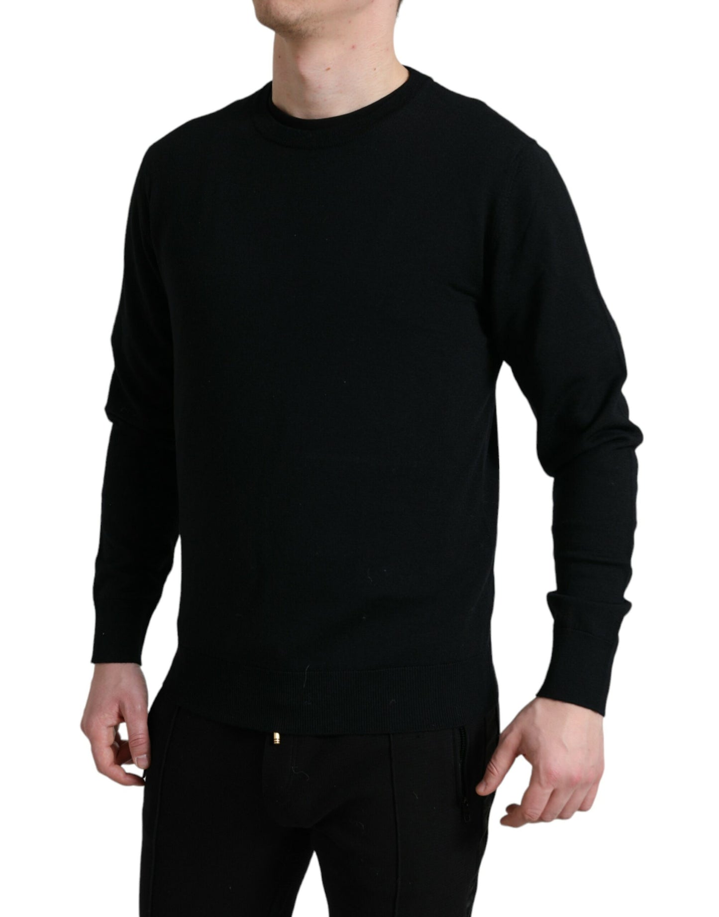 Dolce & Gabbana Stunning Black Wool Sweater IT46 / S