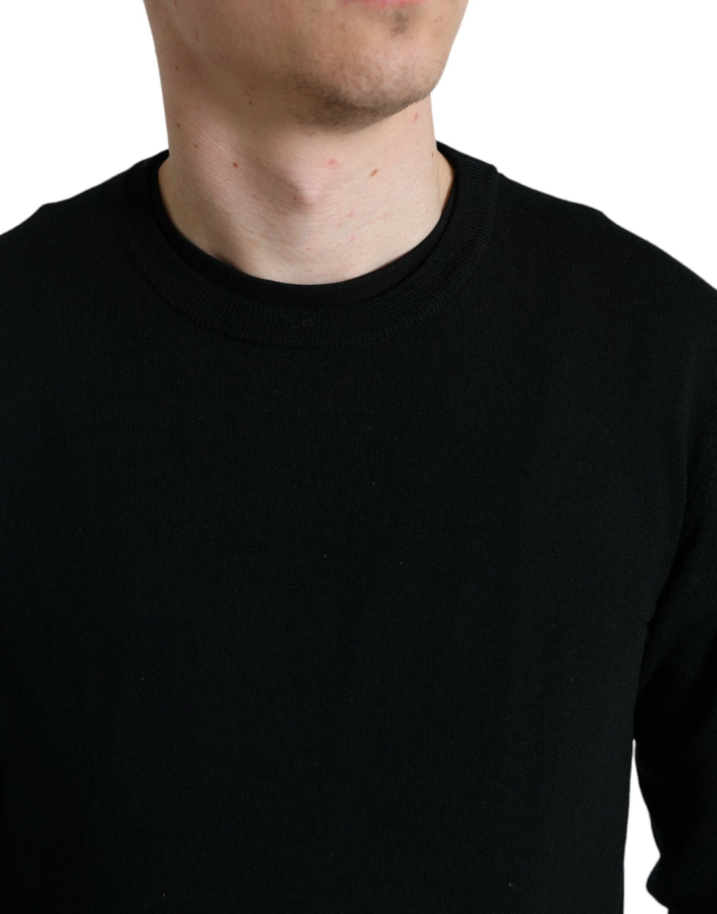 Dolce & Gabbana Stunning Black Wool Sweater IT46 / S