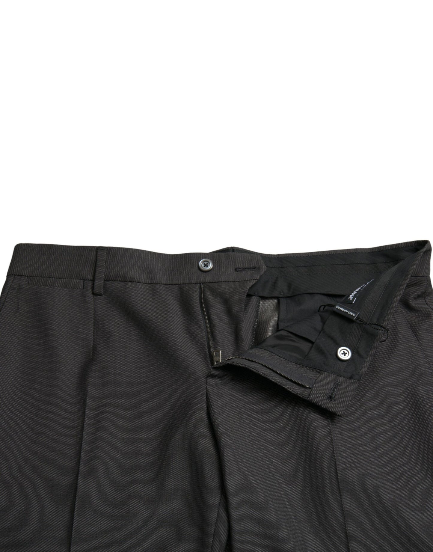 Dolce & Gabbana Elegant Dark Grey Skinny Dress Pants IT48 / M