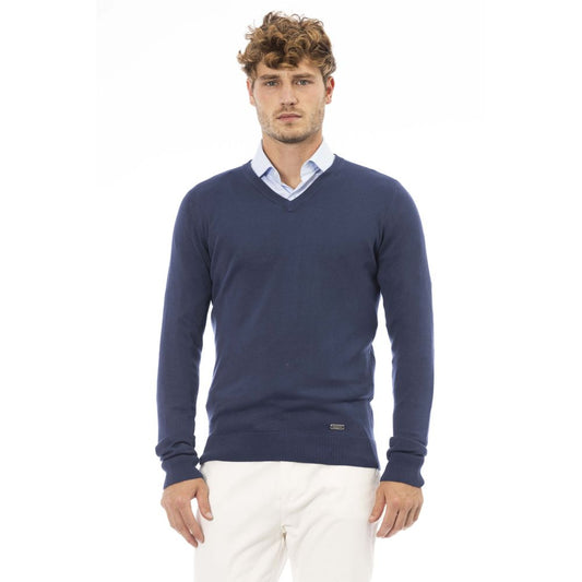 Baldinini Trend Blue Modal Men Sweater