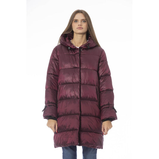 Baldinini Trend Burgundy Nylon Women Coat