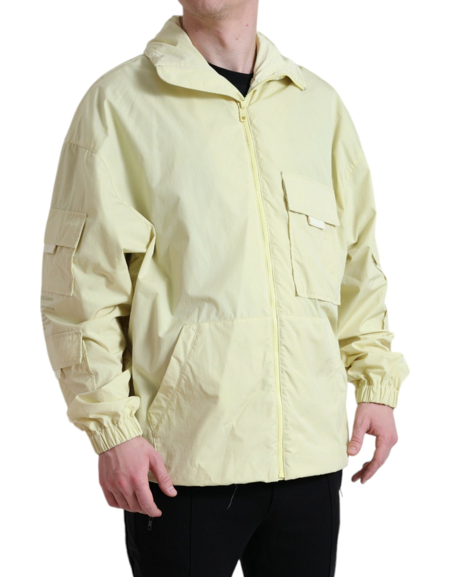 Dolce & Gabbana Elegant Yellow Windbreaker Jacket IT50 / L