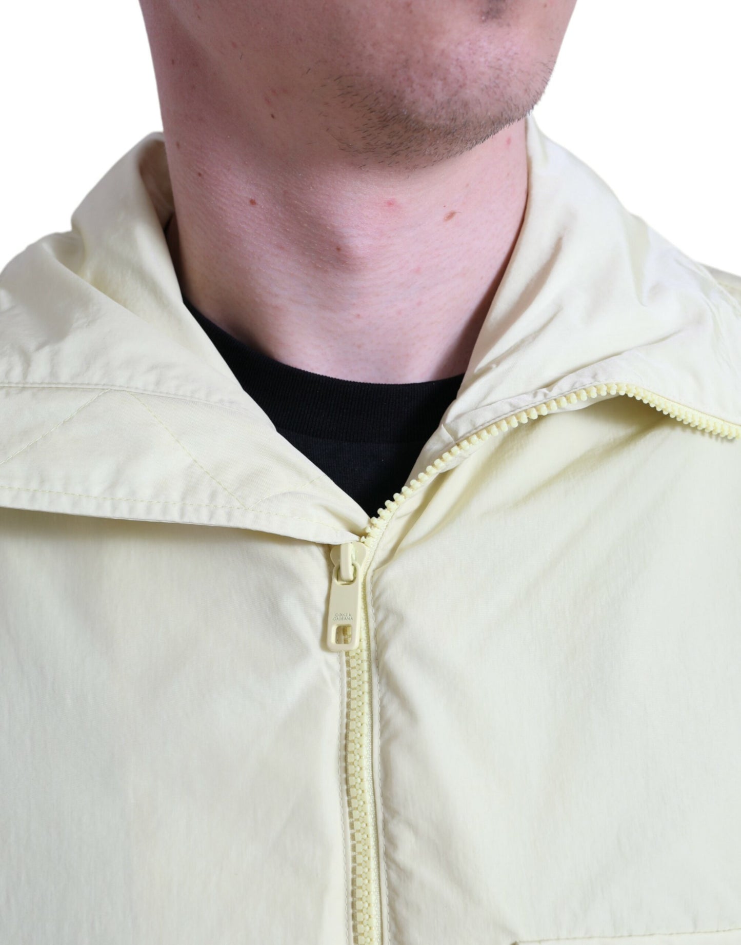 Dolce & Gabbana Elegant Yellow Windbreaker Jacket IT50 / L