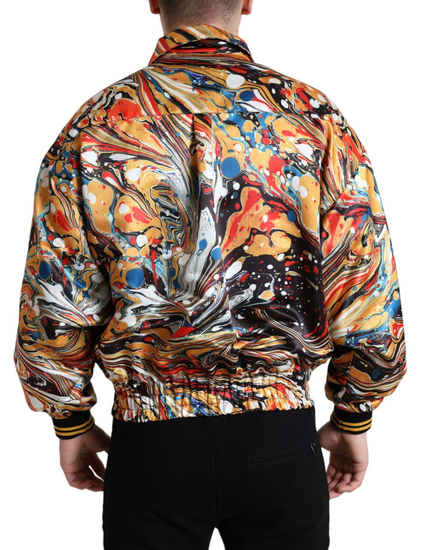 Dolce & Gabbana Colorful Abstract Bomber Jacket IT50 / L