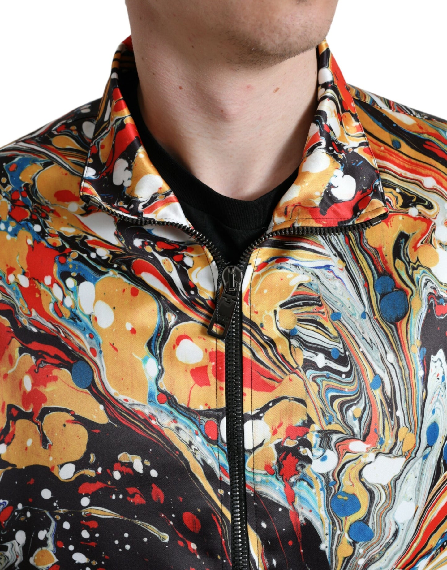 Dolce & Gabbana Colorful Abstract Bomber Jacket IT50 / L