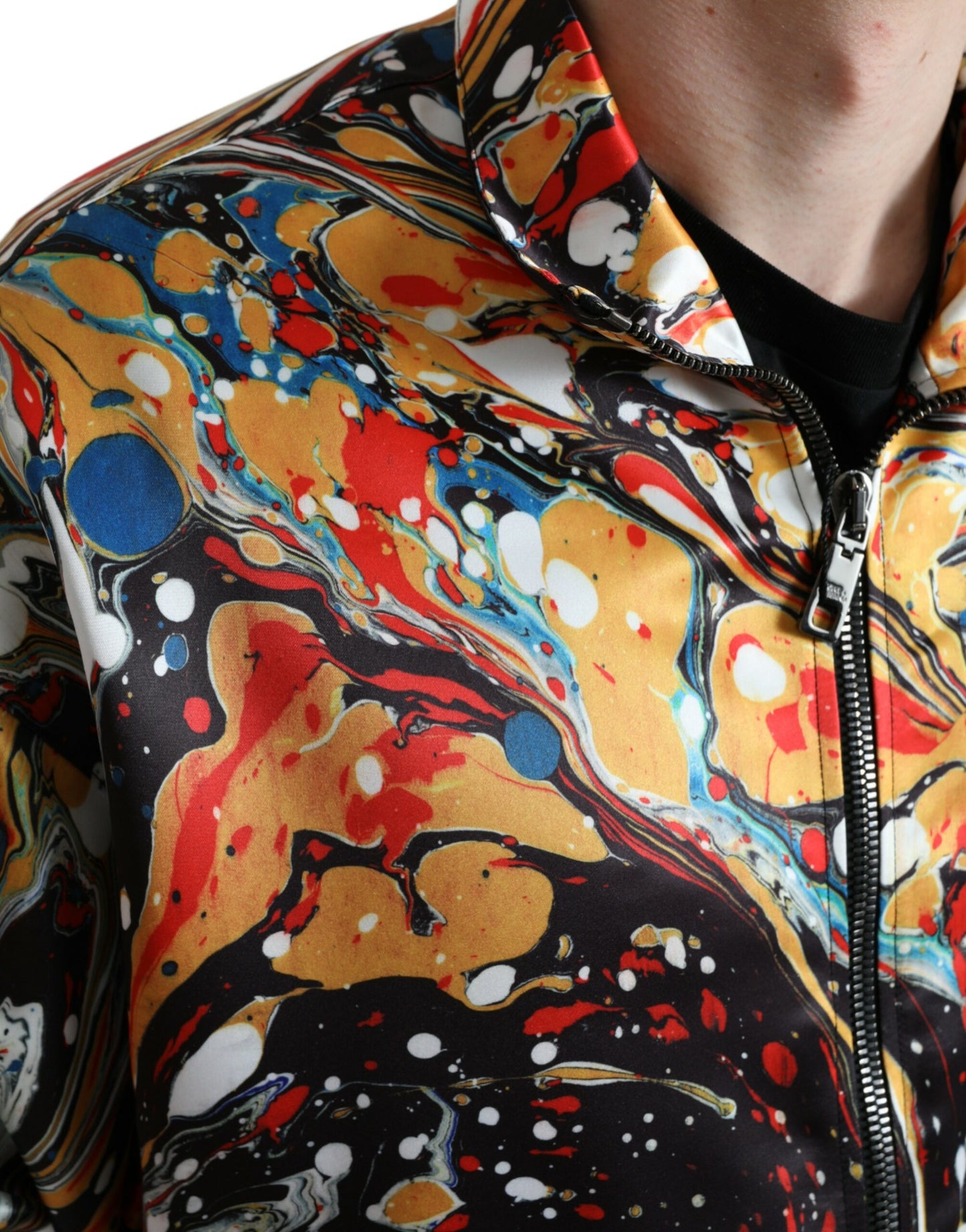 Dolce & Gabbana Colorful Abstract Bomber Jacket IT50 / L