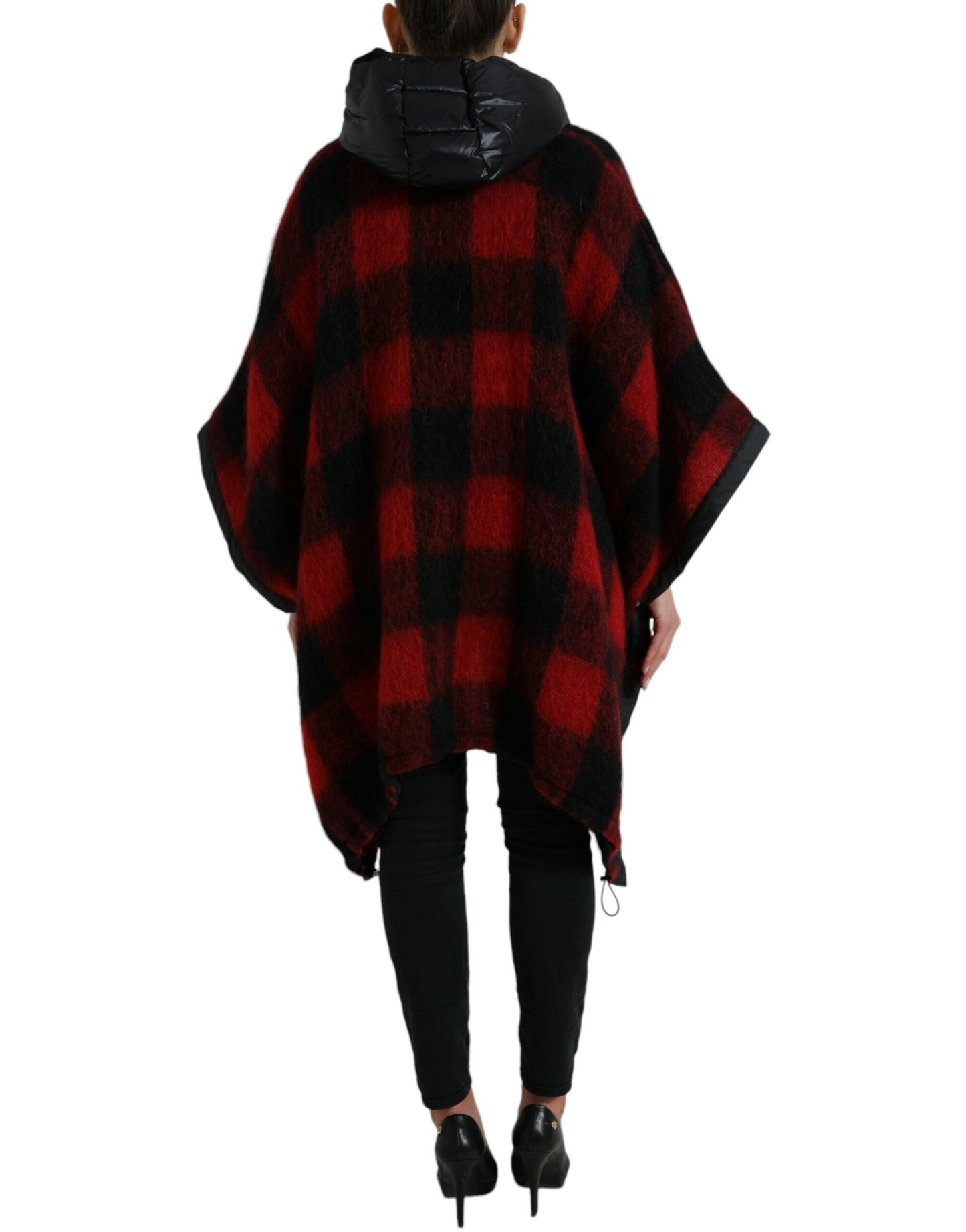 Dolce & Gabbana Elegant Buffalo Check Poncho Jacket IT40 / S