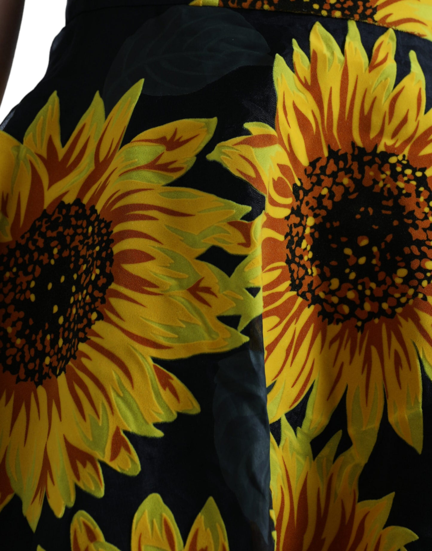 Dolce & Gabbana Summery Sunflower A-Line Midi Dress IT42 / M