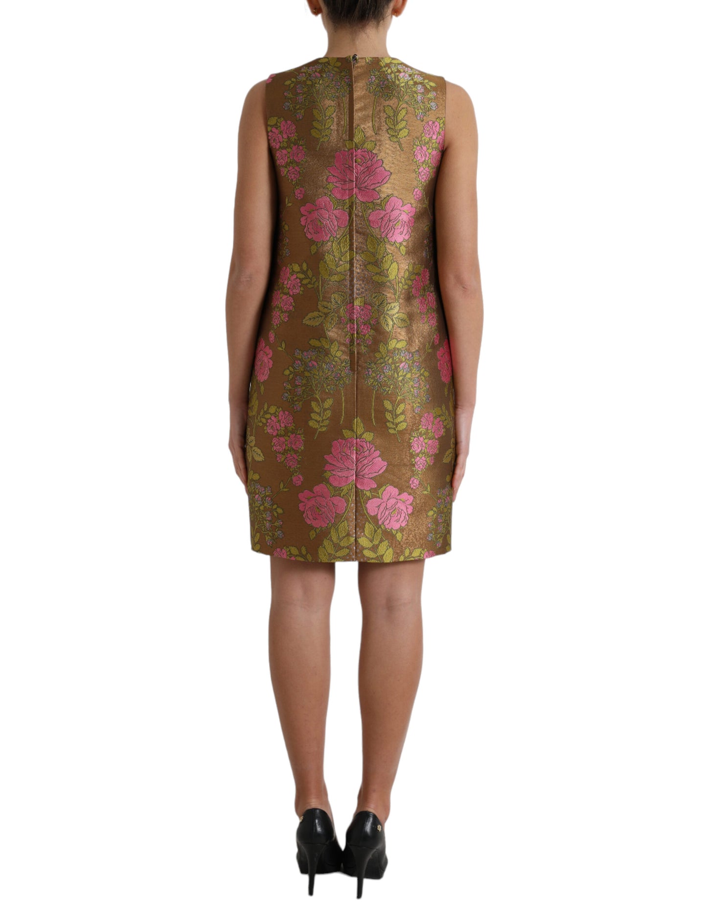 Dolce & Gabbana Elegant Floral Shift Sleeveless Mini  Dress IT40 / S