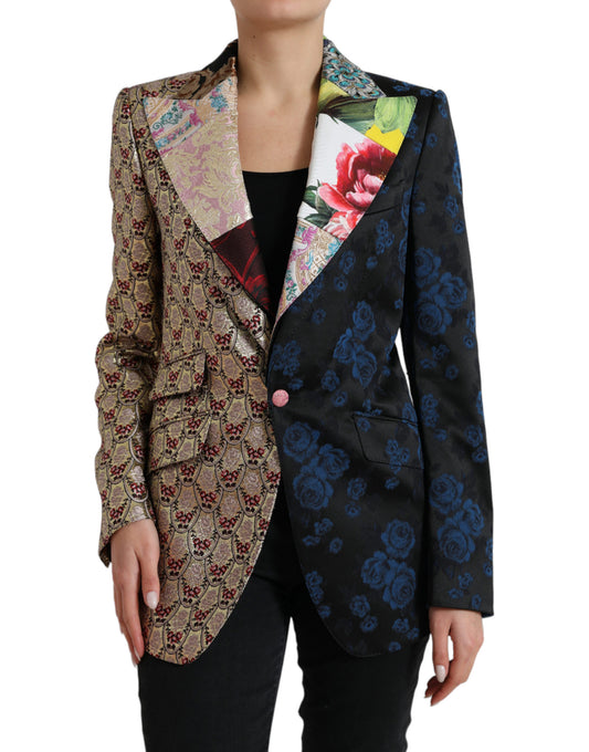 Dolce & Gabbana Elegant Multicolor Patchwork Blazer IT40 / S