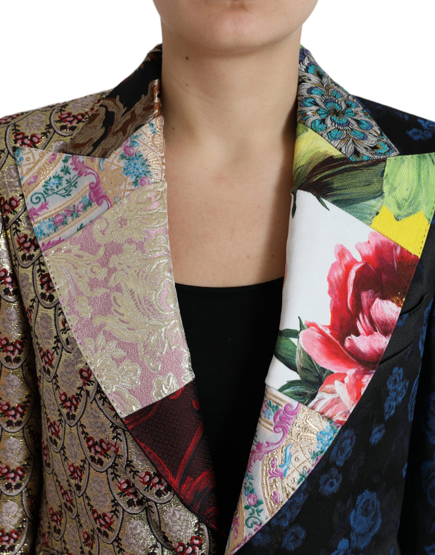 Dolce & Gabbana Elegant Multicolor Patchwork Blazer IT40 / S