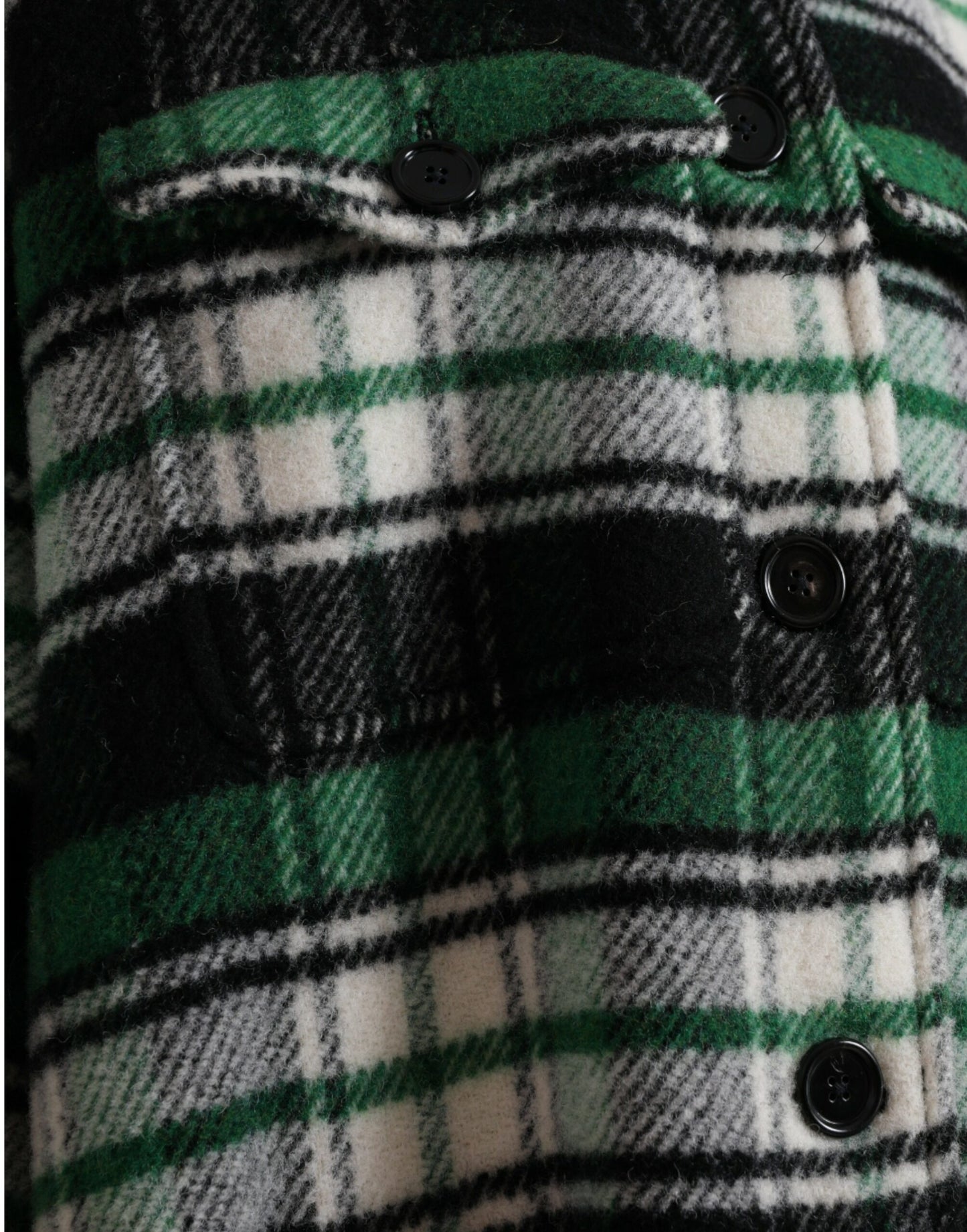 Dolce & Gabbana Elegant Green Plaid Long Coat IT40 / S