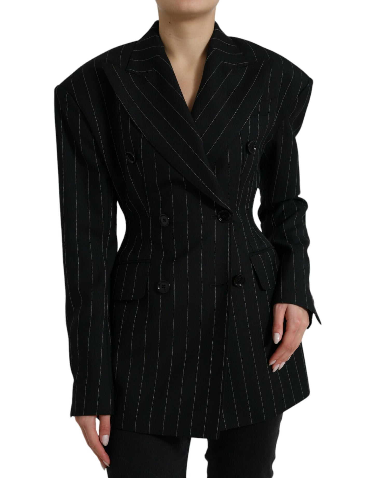 Dolce & Gabbana Elegant Striped Virgin Wool Blazer IT40 / S