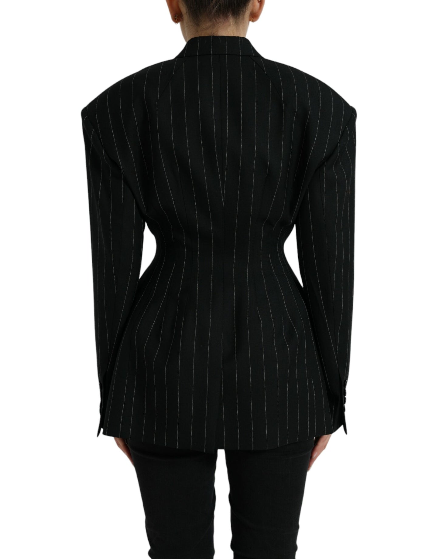 Dolce & Gabbana Elegant Striped Virgin Wool Blazer IT40 / S