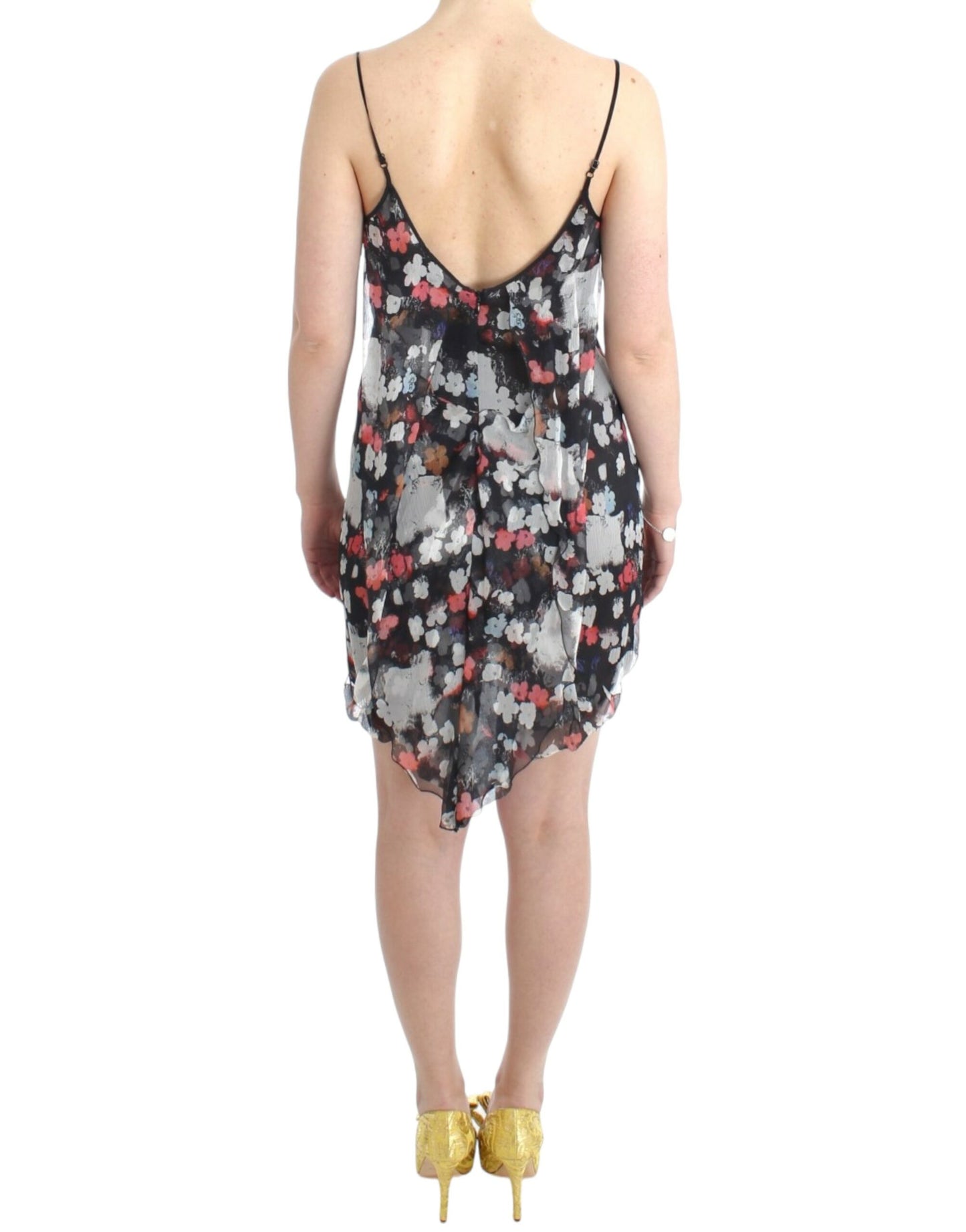 Costume National Multicolor Silk Floral Mini Dress IT40 | S