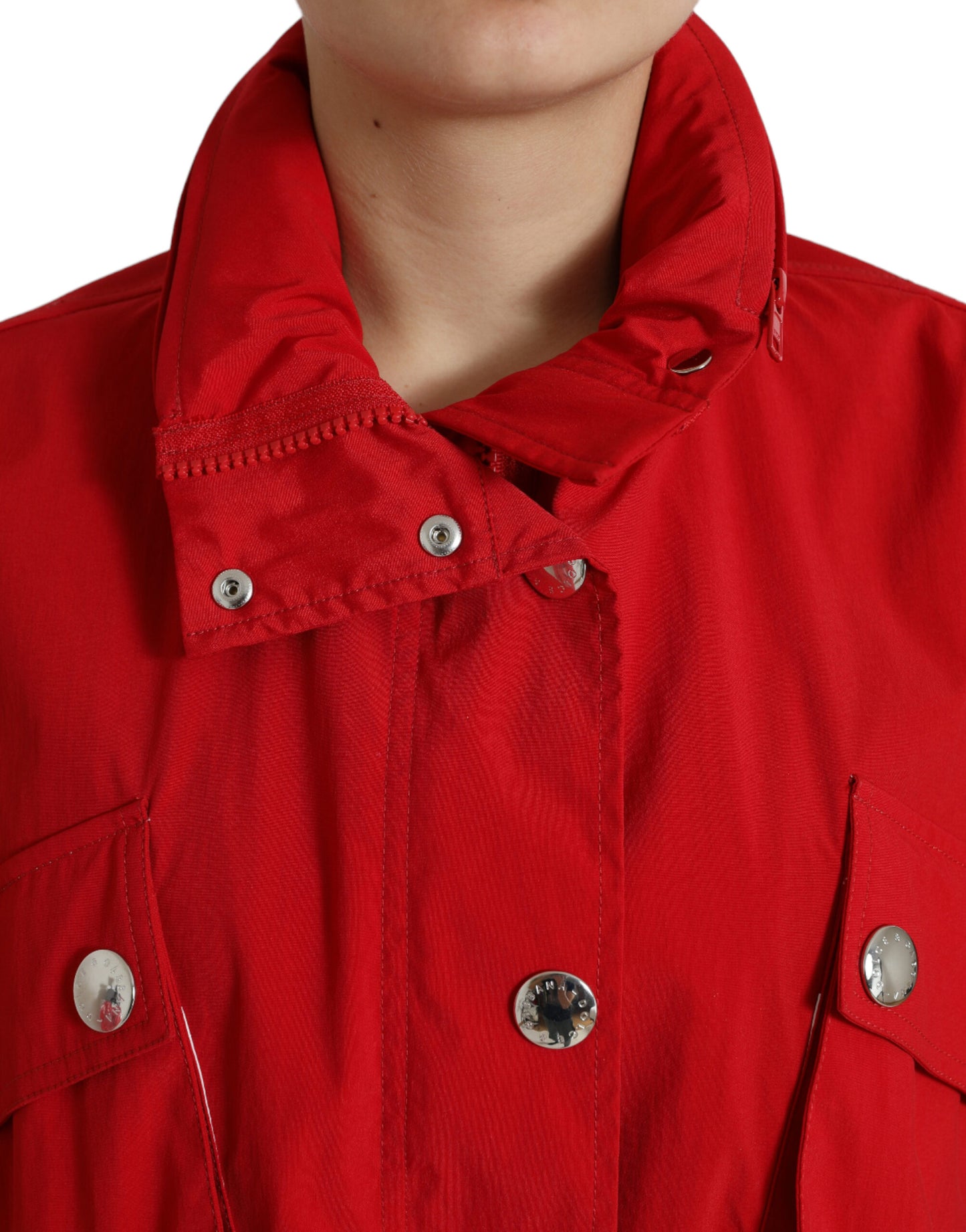 Dolce & Gabbana Elegant Red Long Sleeve Jacket IT40 | S