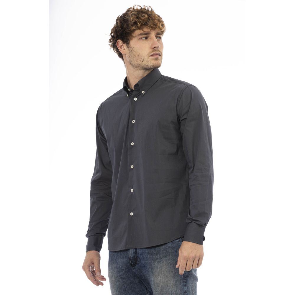 Baldinini Trend Gray Cotton Men Shirt