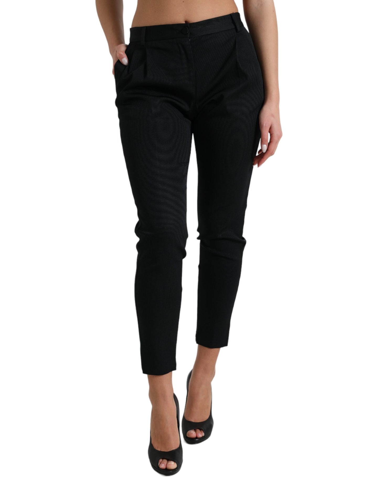 Dolce & Gabbana Chic High Waist Skinny Cropped Pants IT40 / S