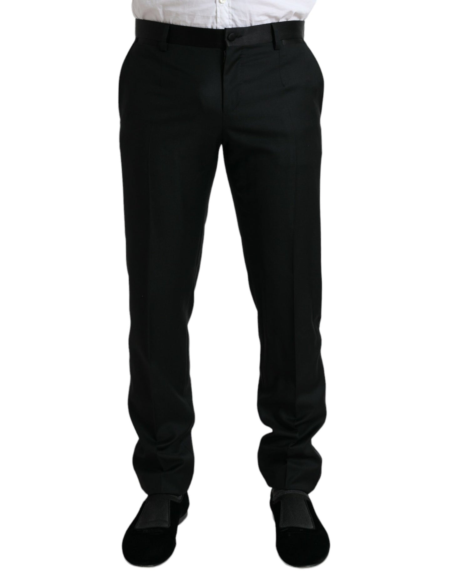 Dolce & Gabbana Elegant Slim Fit Wool Dress Pants IT50 / L