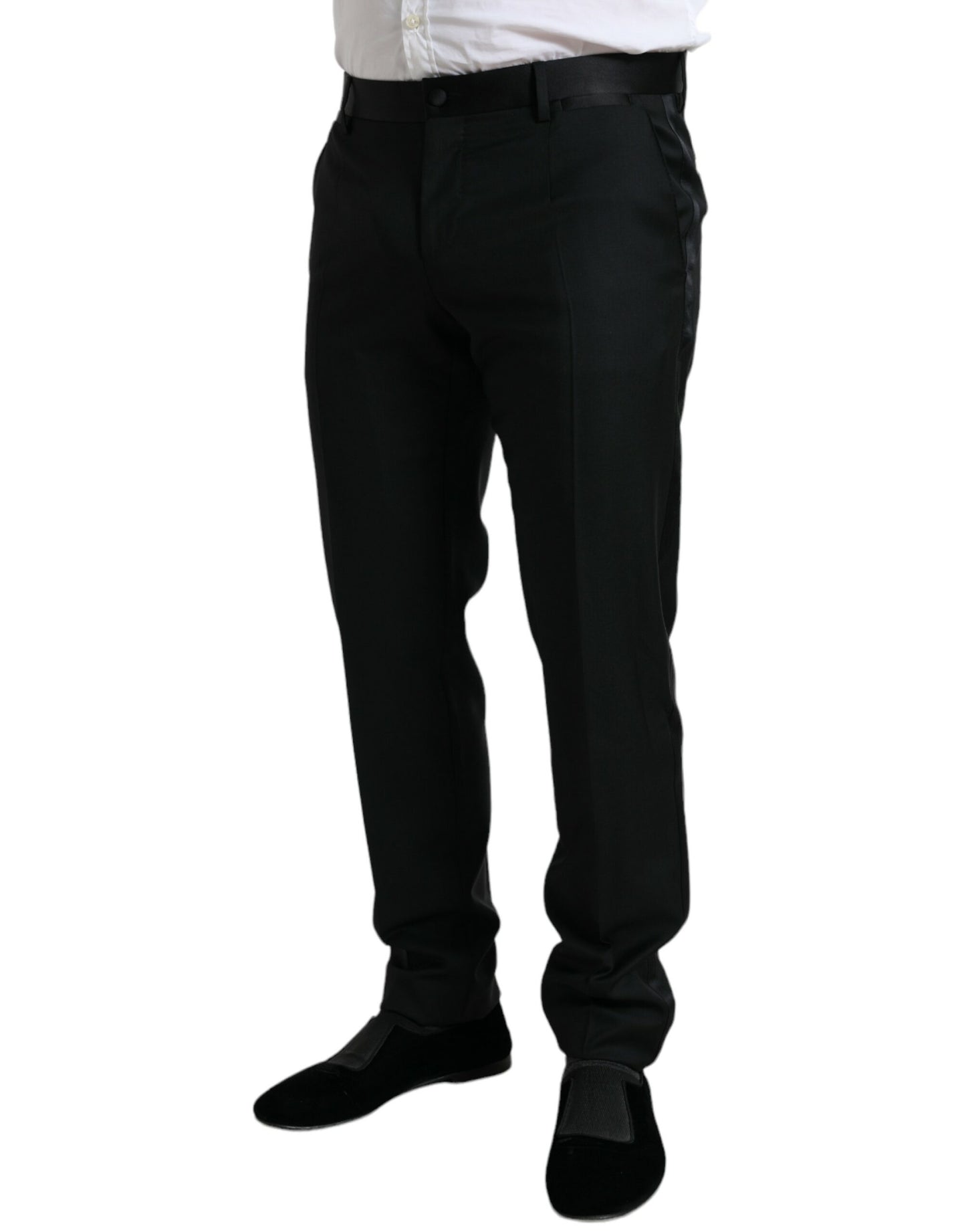 Dolce & Gabbana Elegant Slim Fit Wool Dress Pants IT50 / L