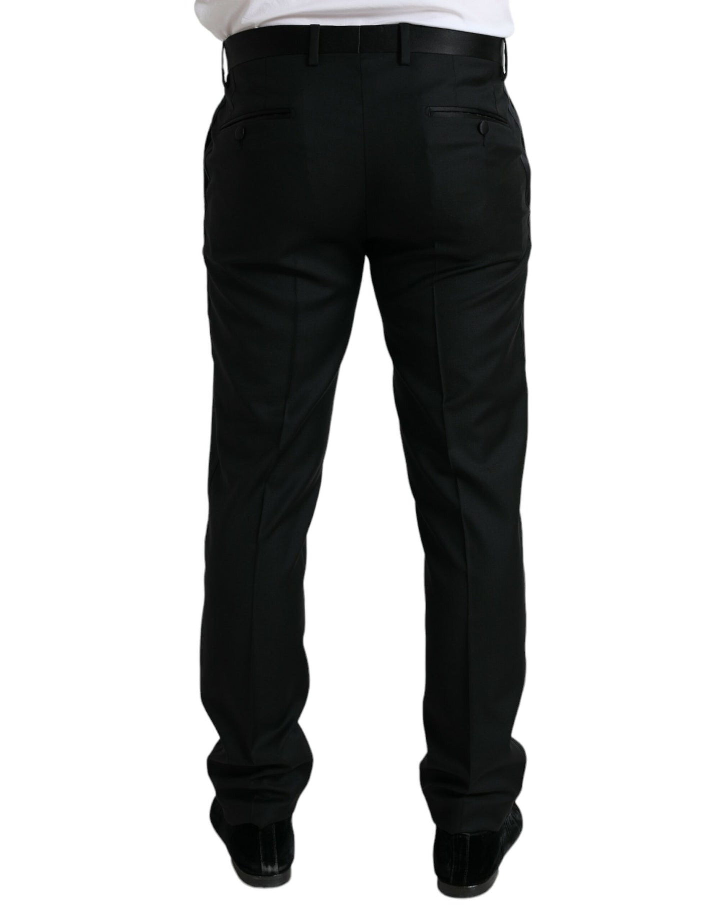 Dolce & Gabbana Elegant Slim Fit Wool Dress Pants IT50 / L