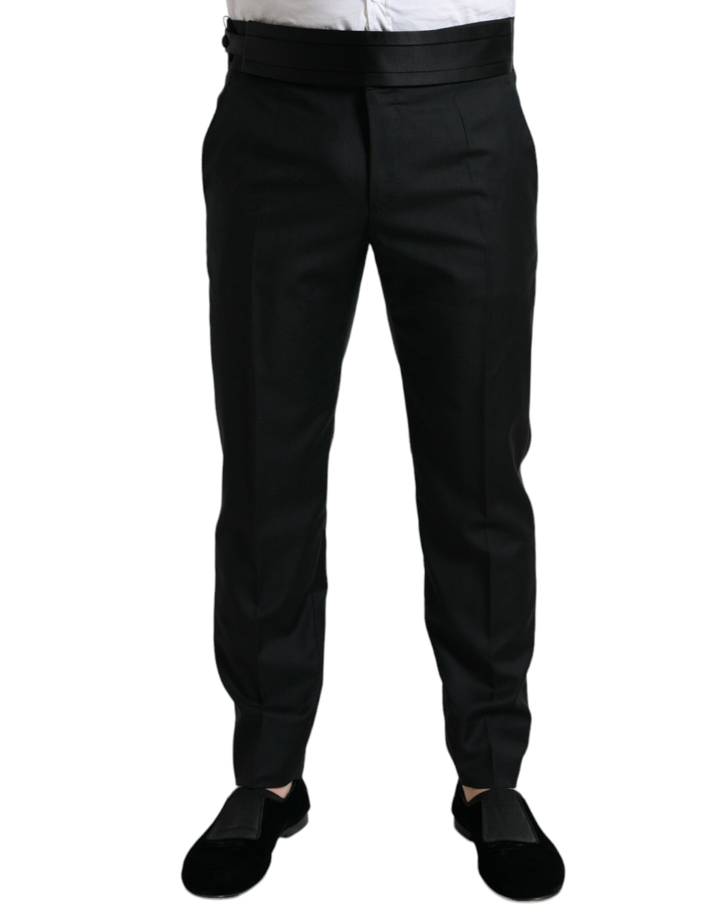 Dolce & Gabbana Elegant Slim Fit Wool Dress Pants IT50 / L