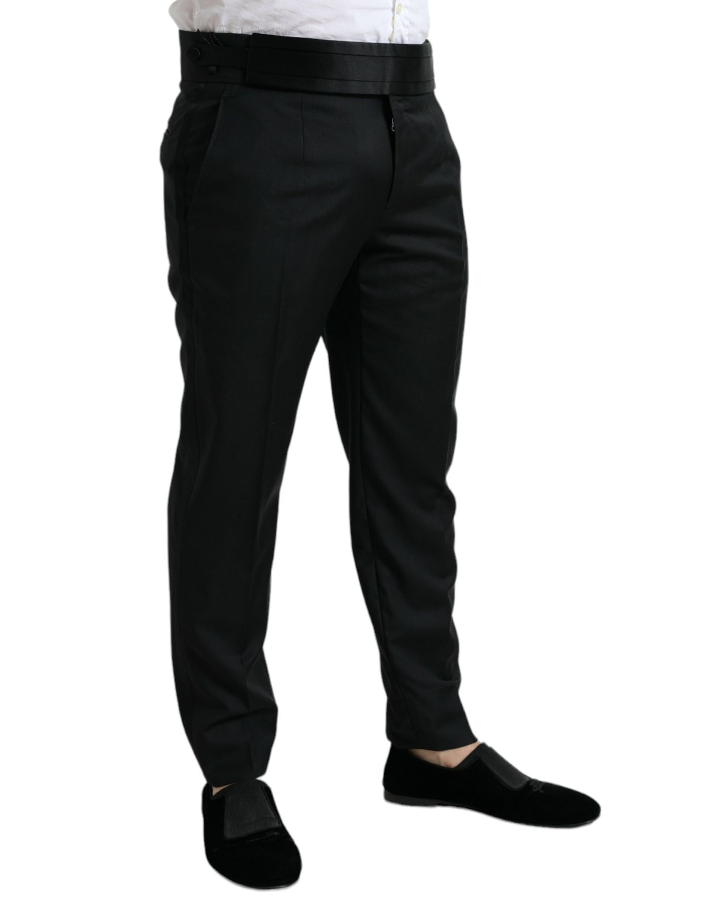 Dolce & Gabbana Elegant Slim Fit Wool Dress Pants IT50 / L