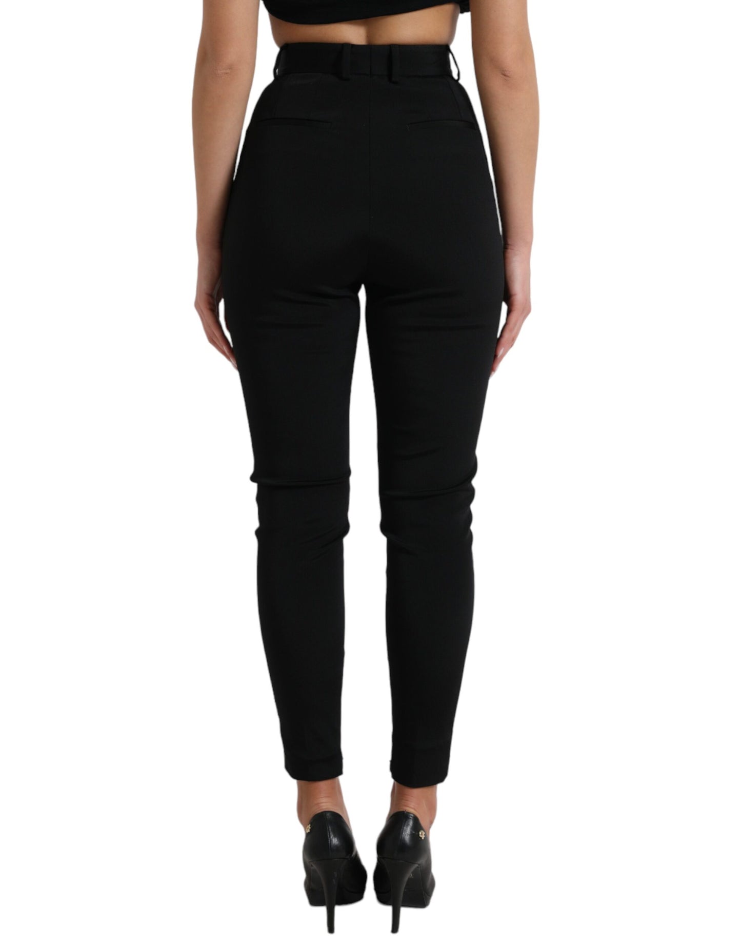 Dolce & Gabbana Elegant High Waist Skinny Pants IT40 | S