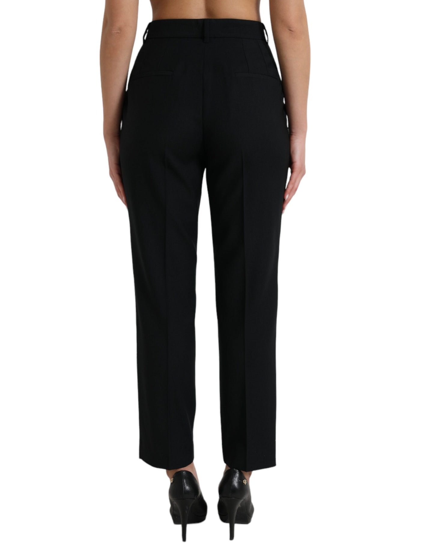 Dolce & Gabbana Elegant High Waist Wool Pants IT46 / XL