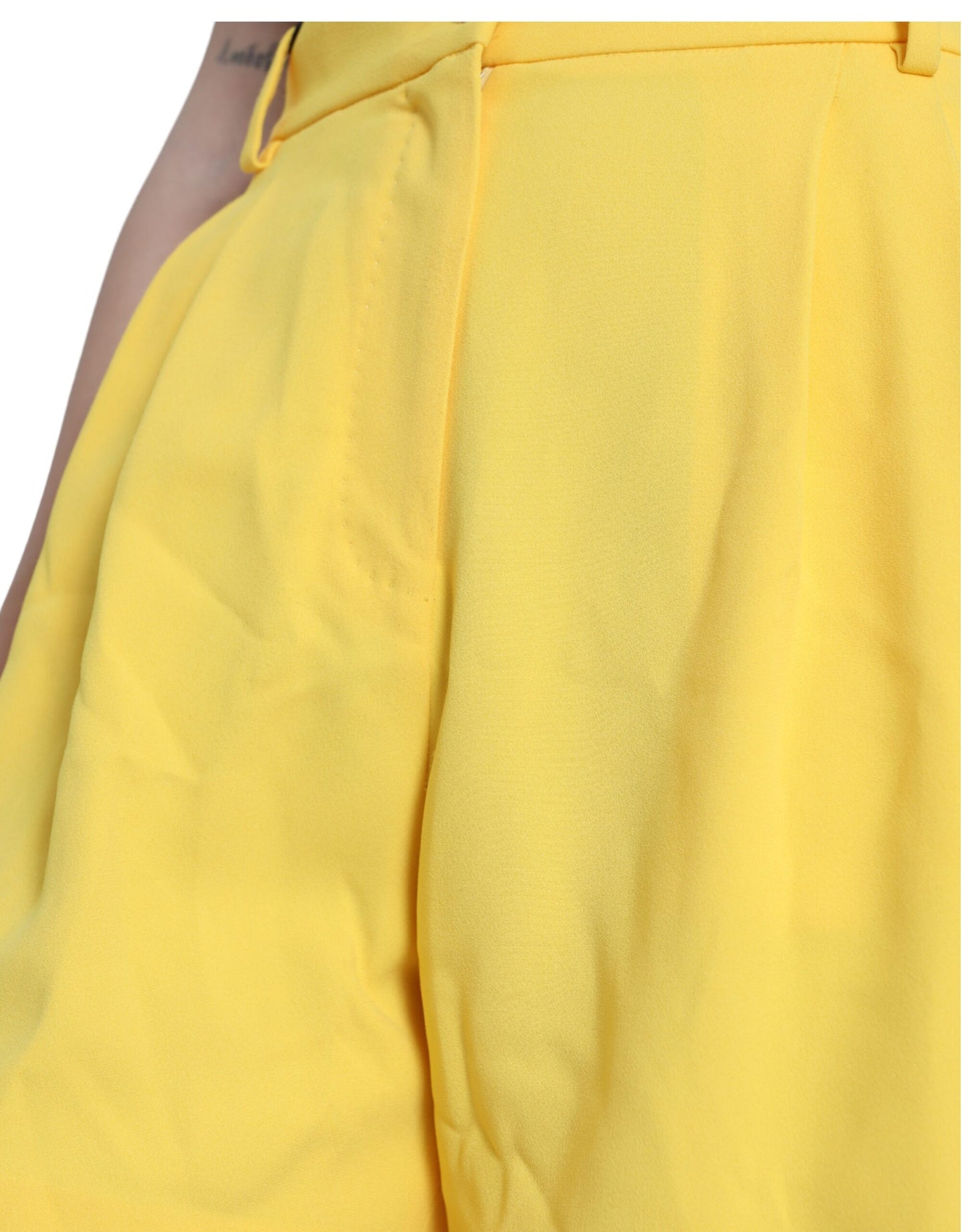 Dolce & Gabbana Elegant High Waist Bermuda Shorts in Sunny Yellow IT44 | L