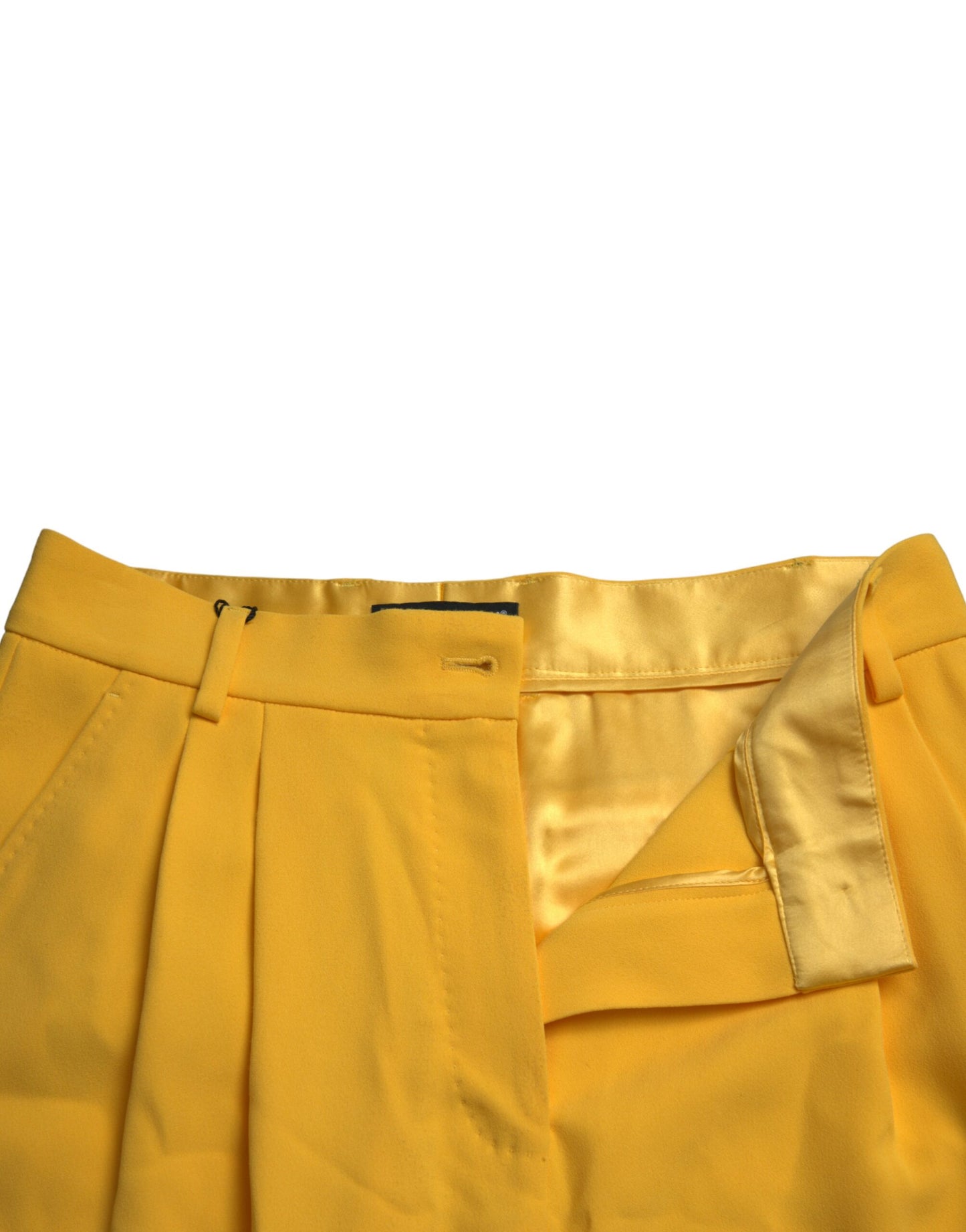 Dolce & Gabbana Elegant High Waist Bermuda Shorts in Sunny Yellow IT44 | L