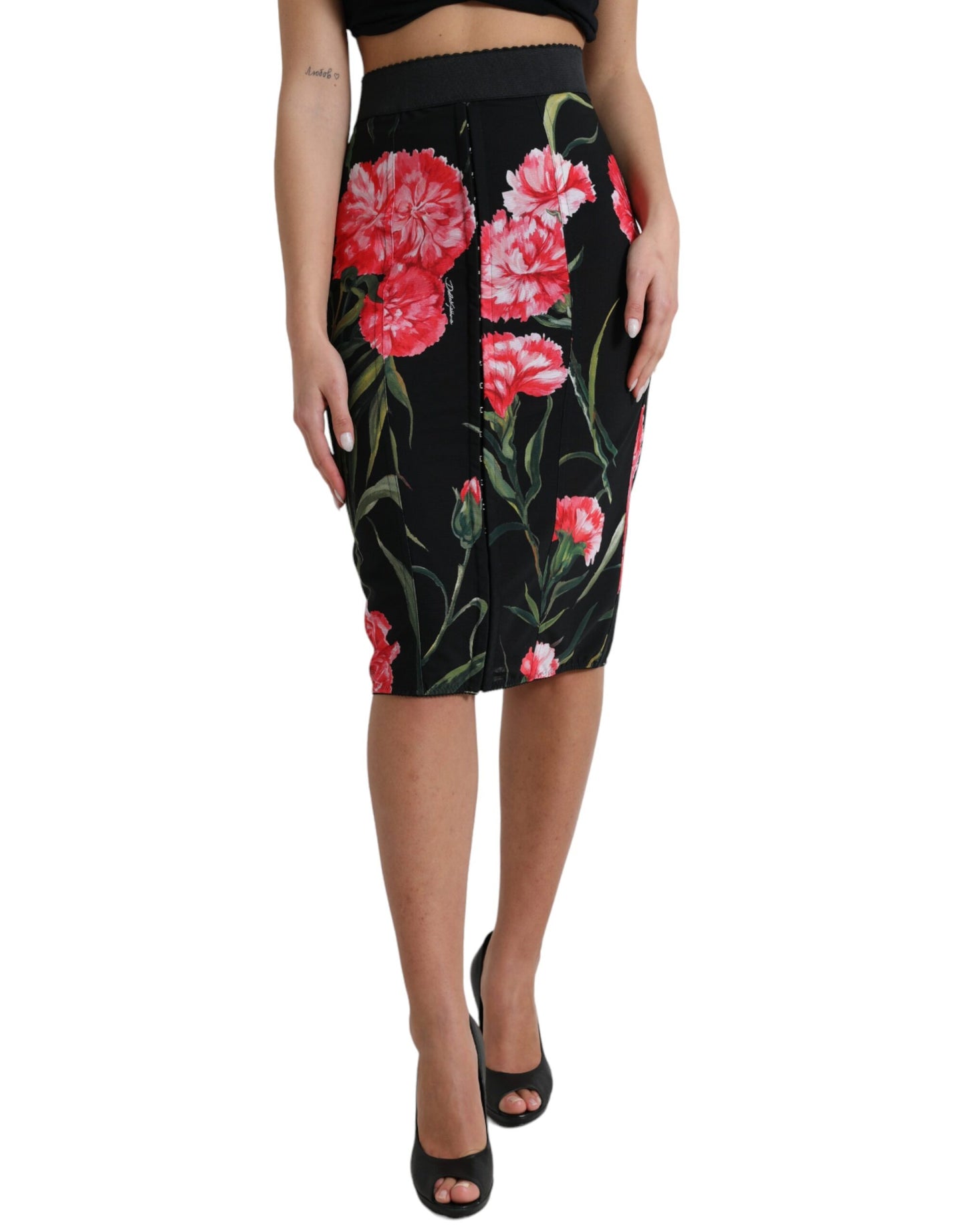 Dolce & Gabbana Floral High Waist Pencil Skirt IT36 / XXS