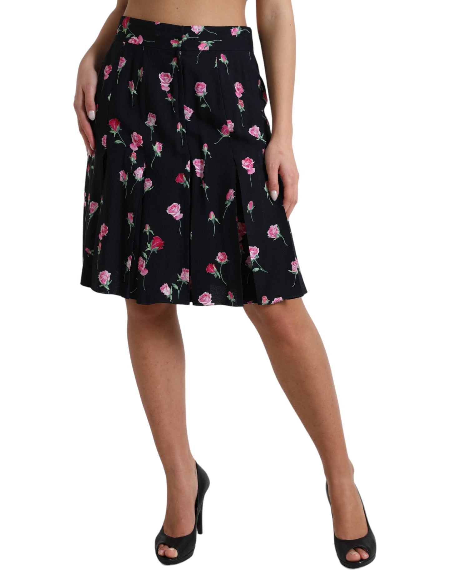 Dolce & Gabbana Elegant Floral A-Line Knee-Length Skirt IT40 | S