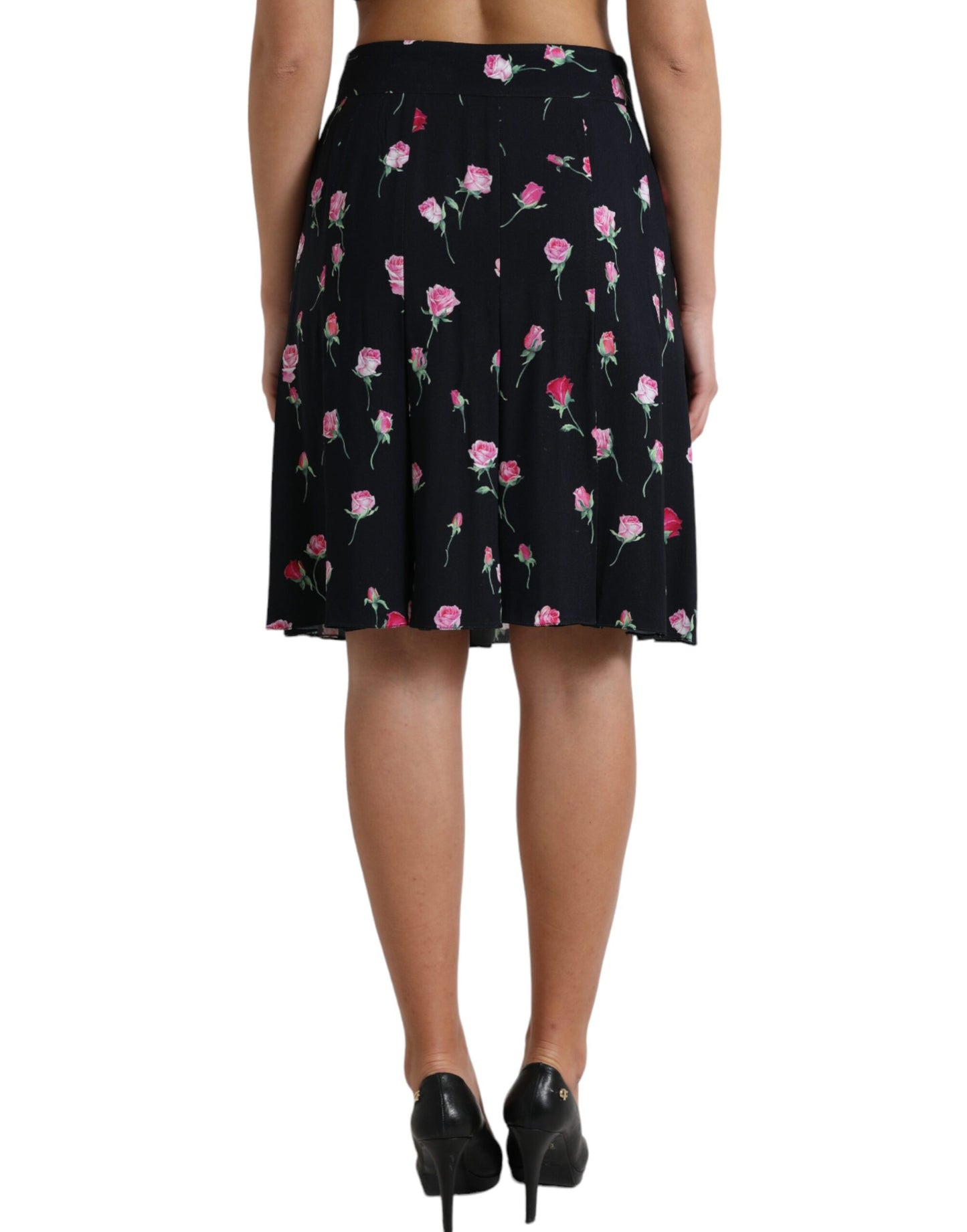 Dolce & Gabbana Elegant Floral A-Line Knee-Length Skirt IT40 | S