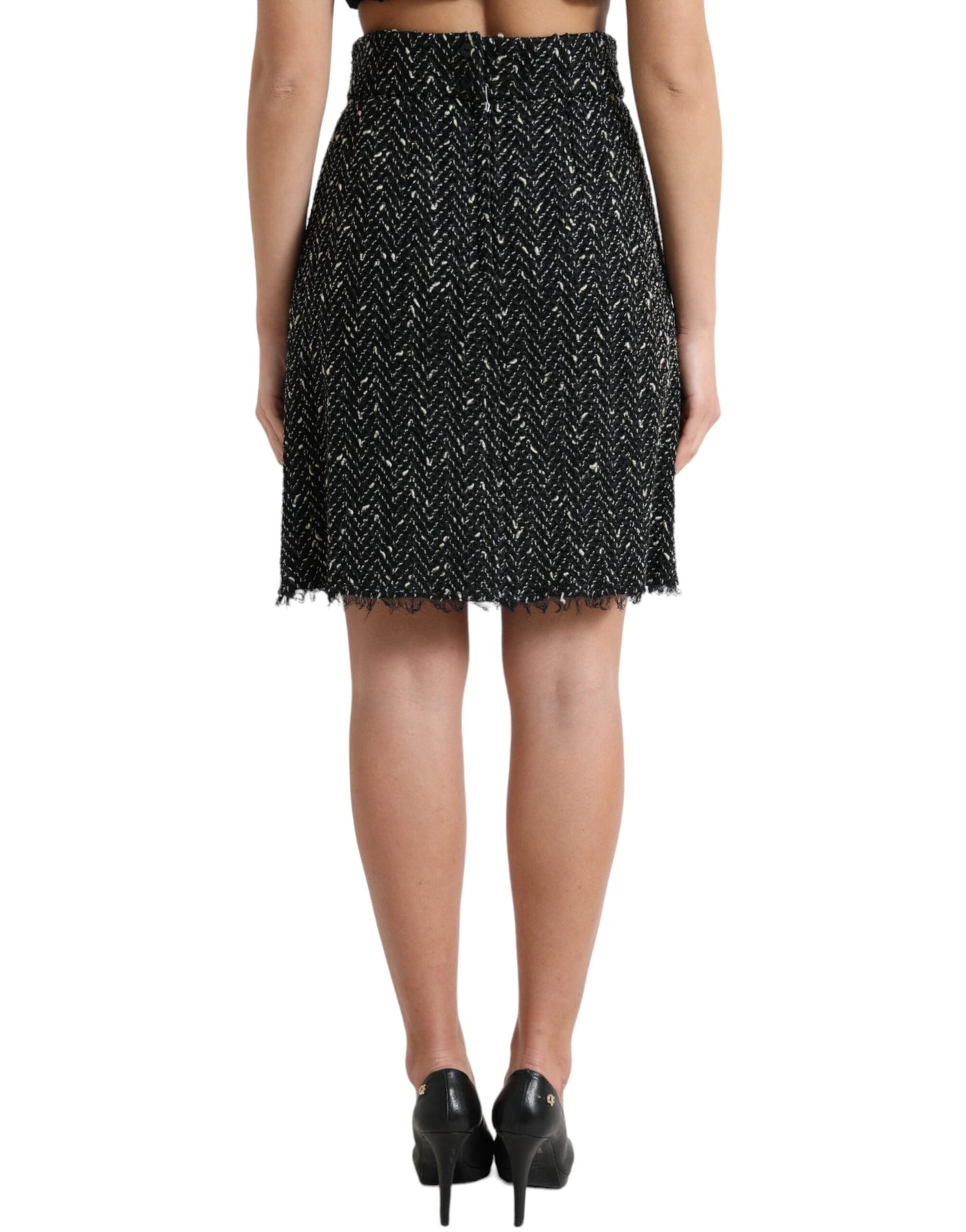 Dolce & Gabbana Elegant Tweed High-Waist Mini Skirt IT40 | S