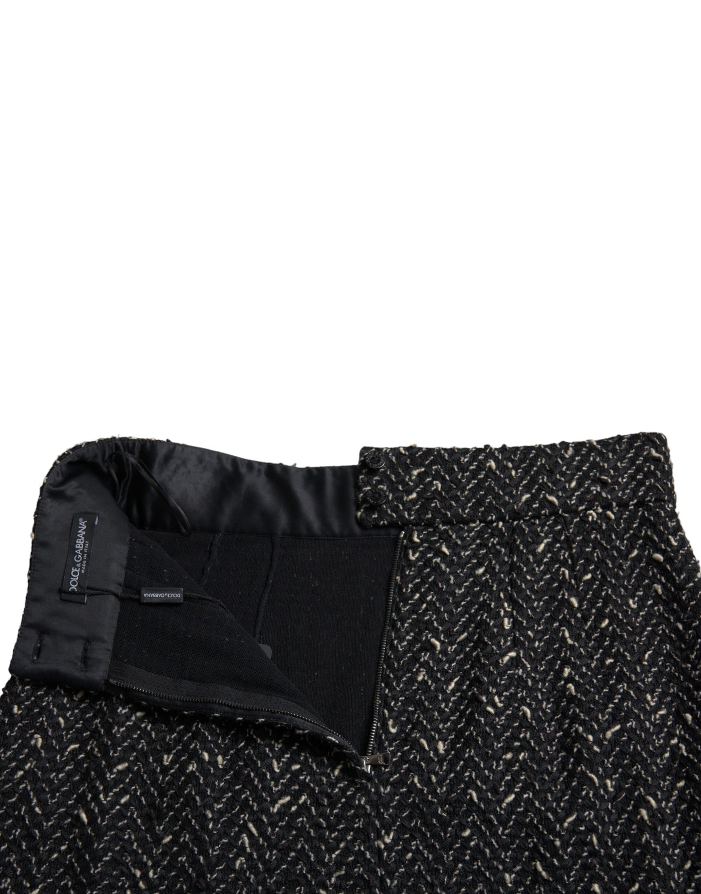 Dolce & Gabbana Elegant Tweed High-Waist Mini Skirt IT40 | S