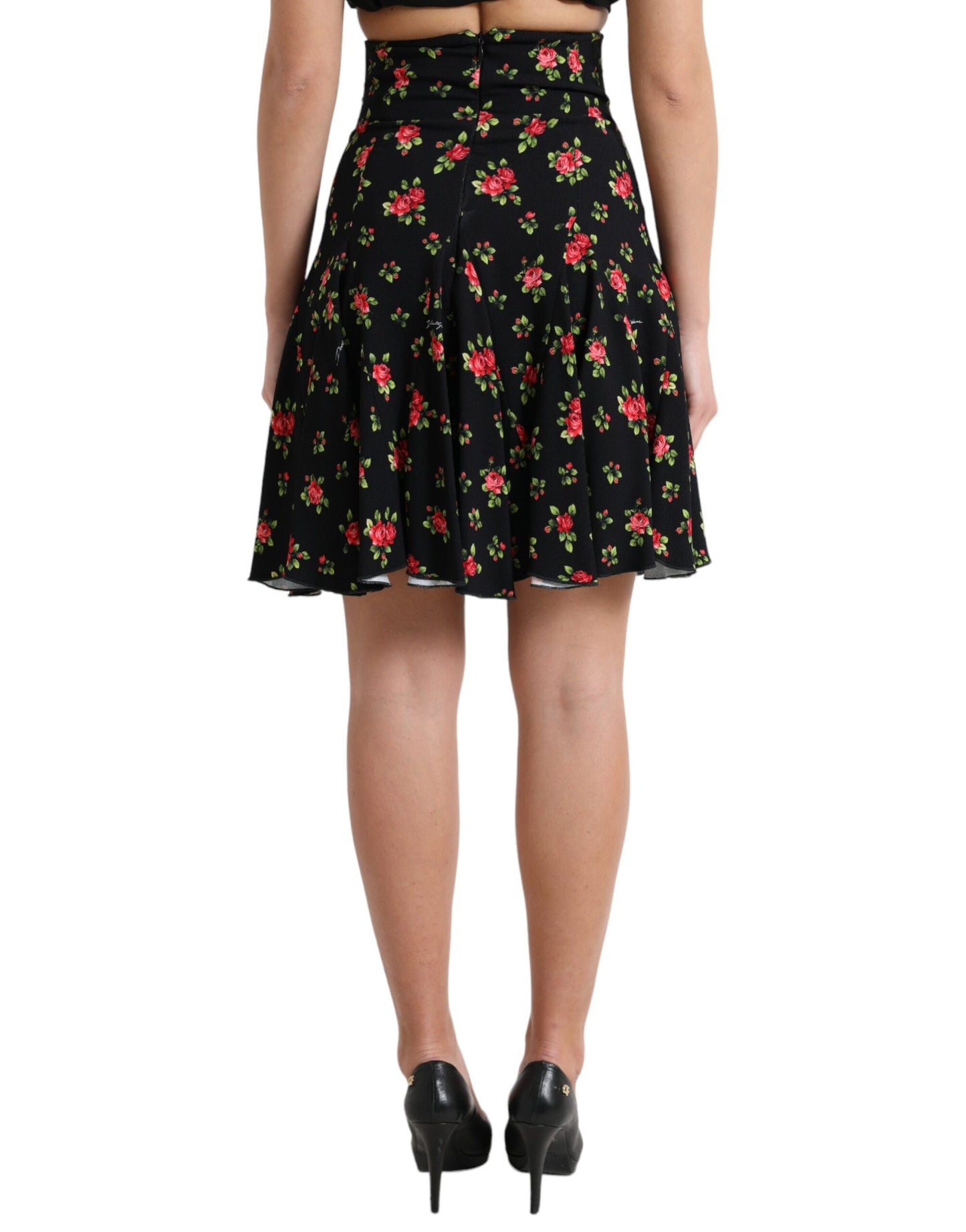 Dolce & Gabbana Floral A-Line Mini Skirt with High Waist IT40 | S