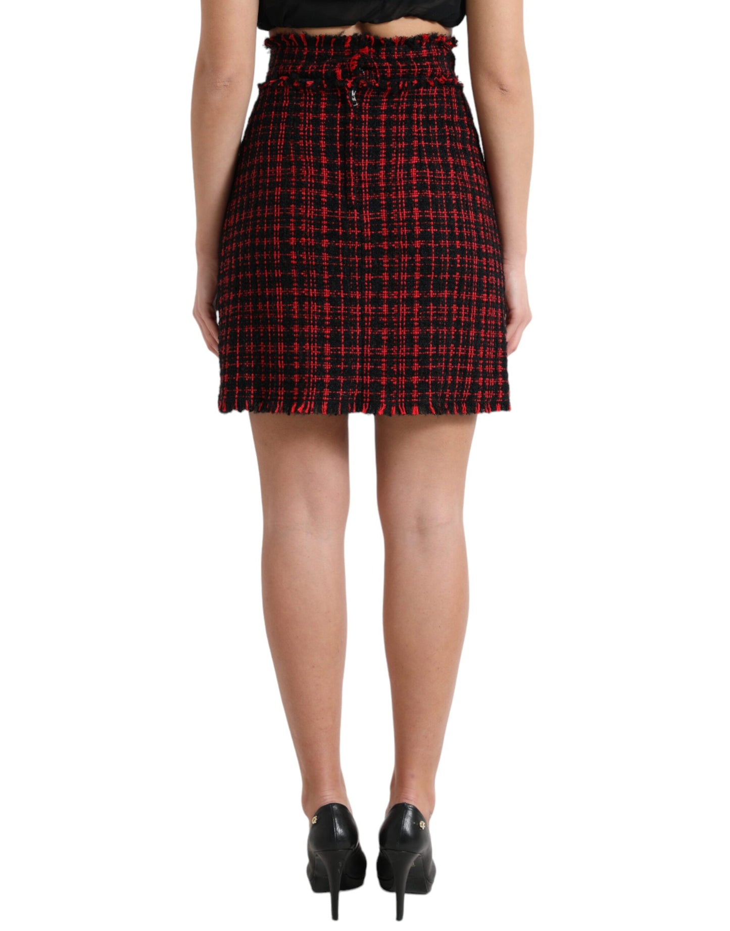 Dolce & Gabbana Tantalizing Tartan High-Waist Mini Skirt IT40 | S