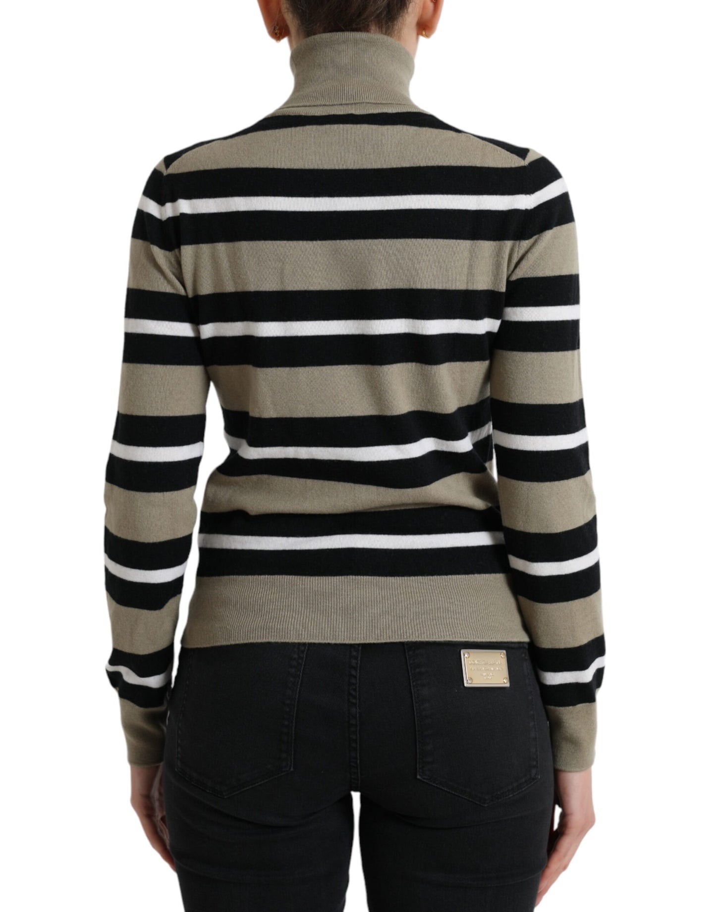 Dolce & Gabbana Multicolor Striped Wool Turtleneck Sweater IT40 | S