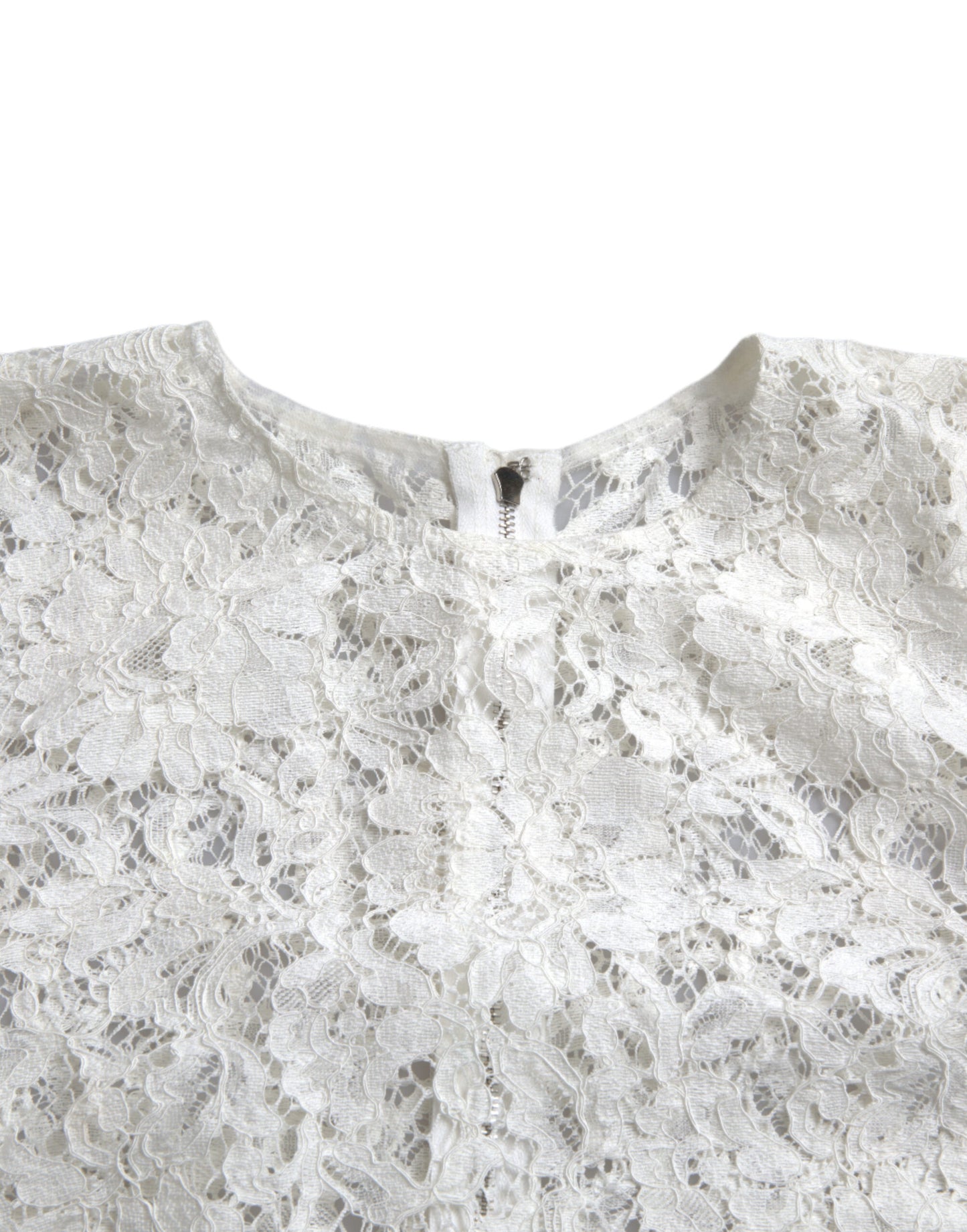 Dolce & Gabbana Elegant White Lace Blouse IT40 | S