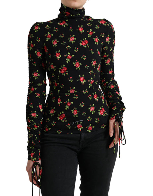 Dolce & Gabbana Elegant Floral Silk Blend Top IT40 | S