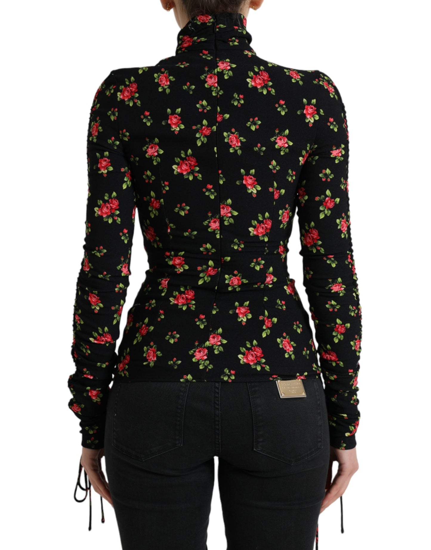 Dolce & Gabbana Elegant Floral Silk Blend Top IT40 | S