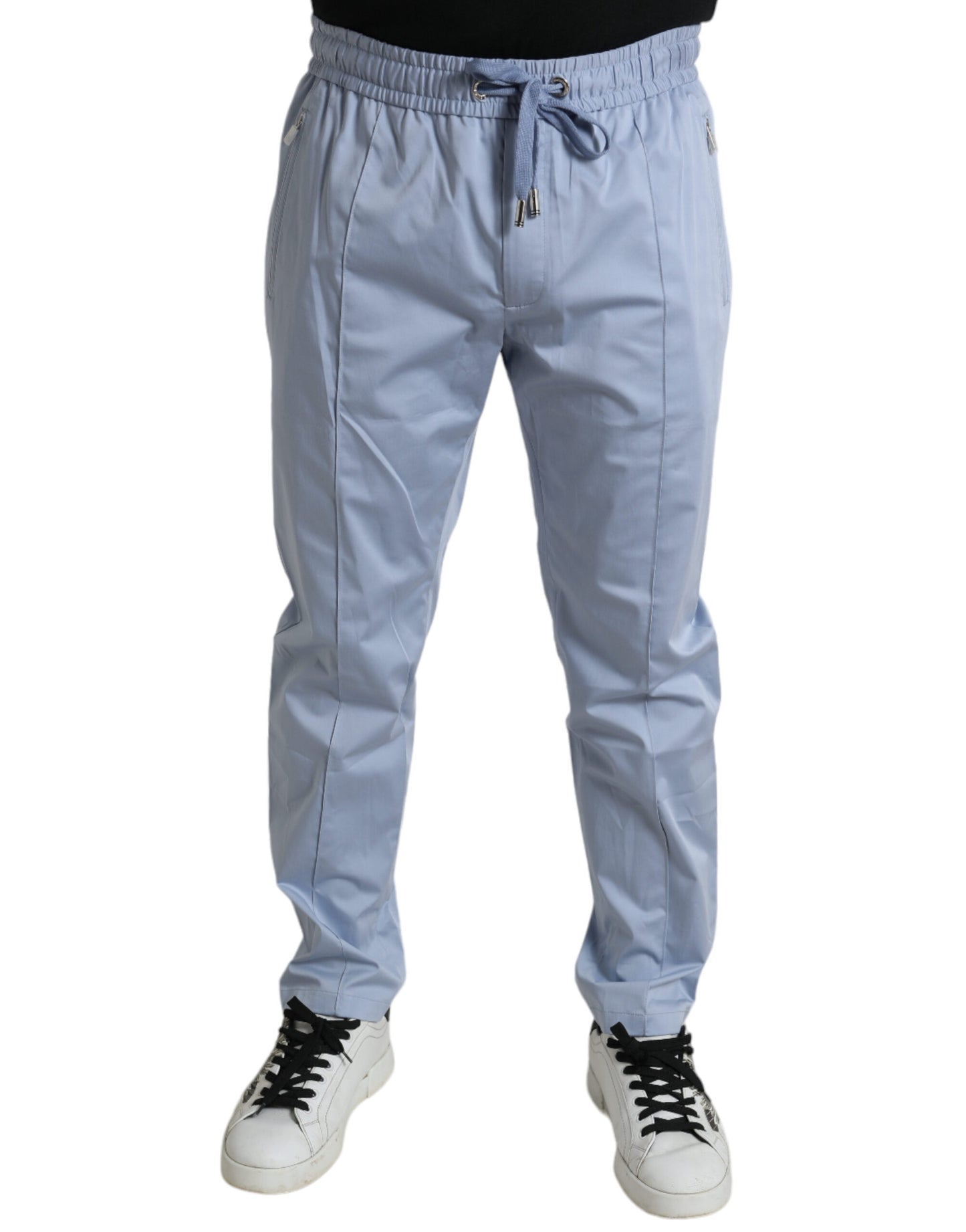 Dolce & Gabbana Elegant Light Blue Jogger Pants for Men IT52 / L