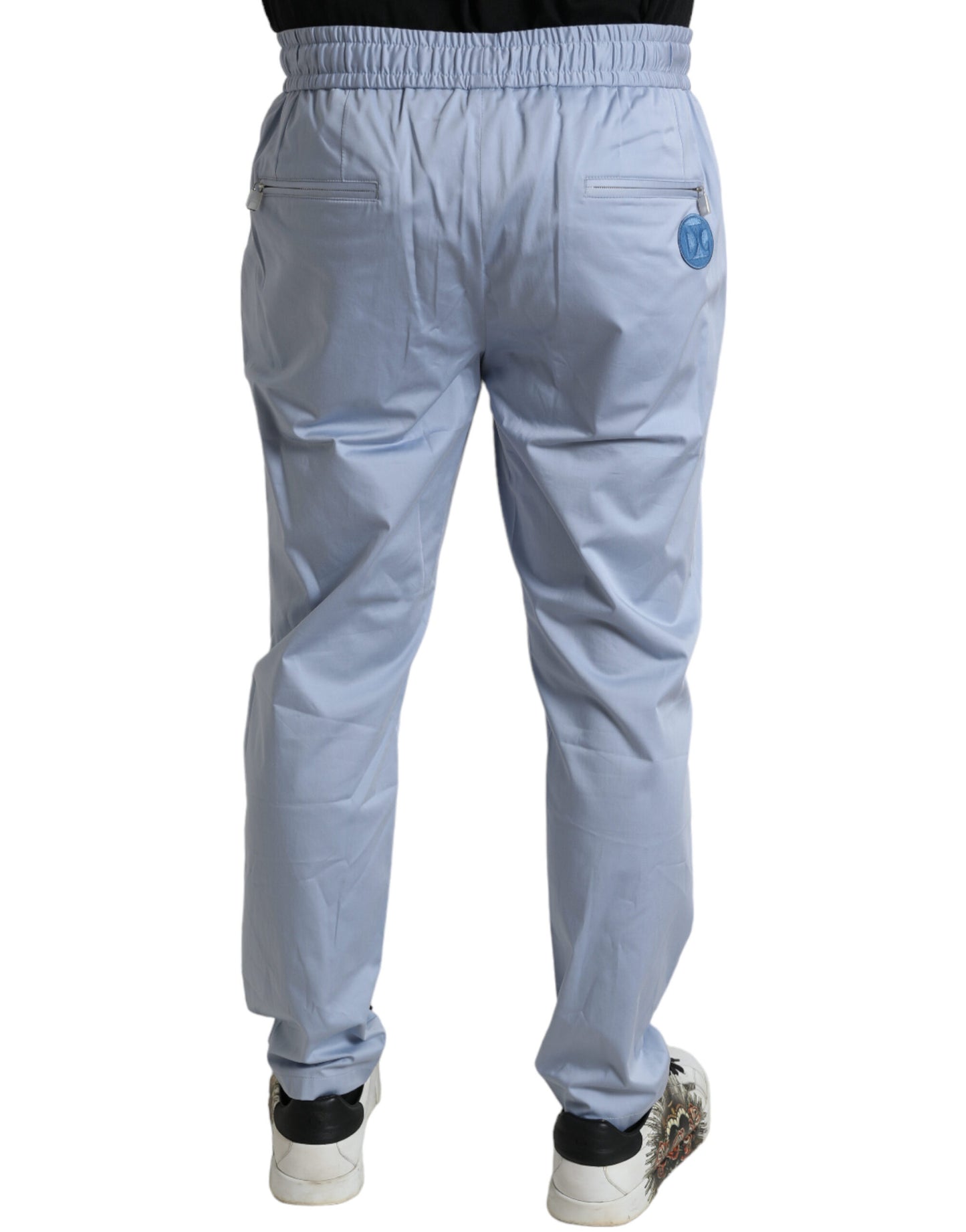 Dolce & Gabbana Elegant Light Blue Jogger Pants for Men IT52 / L