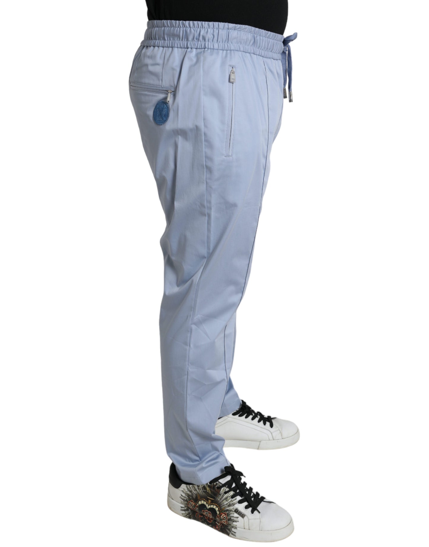 Dolce & Gabbana Elegant Light Blue Jogger Pants for Men IT52 / L