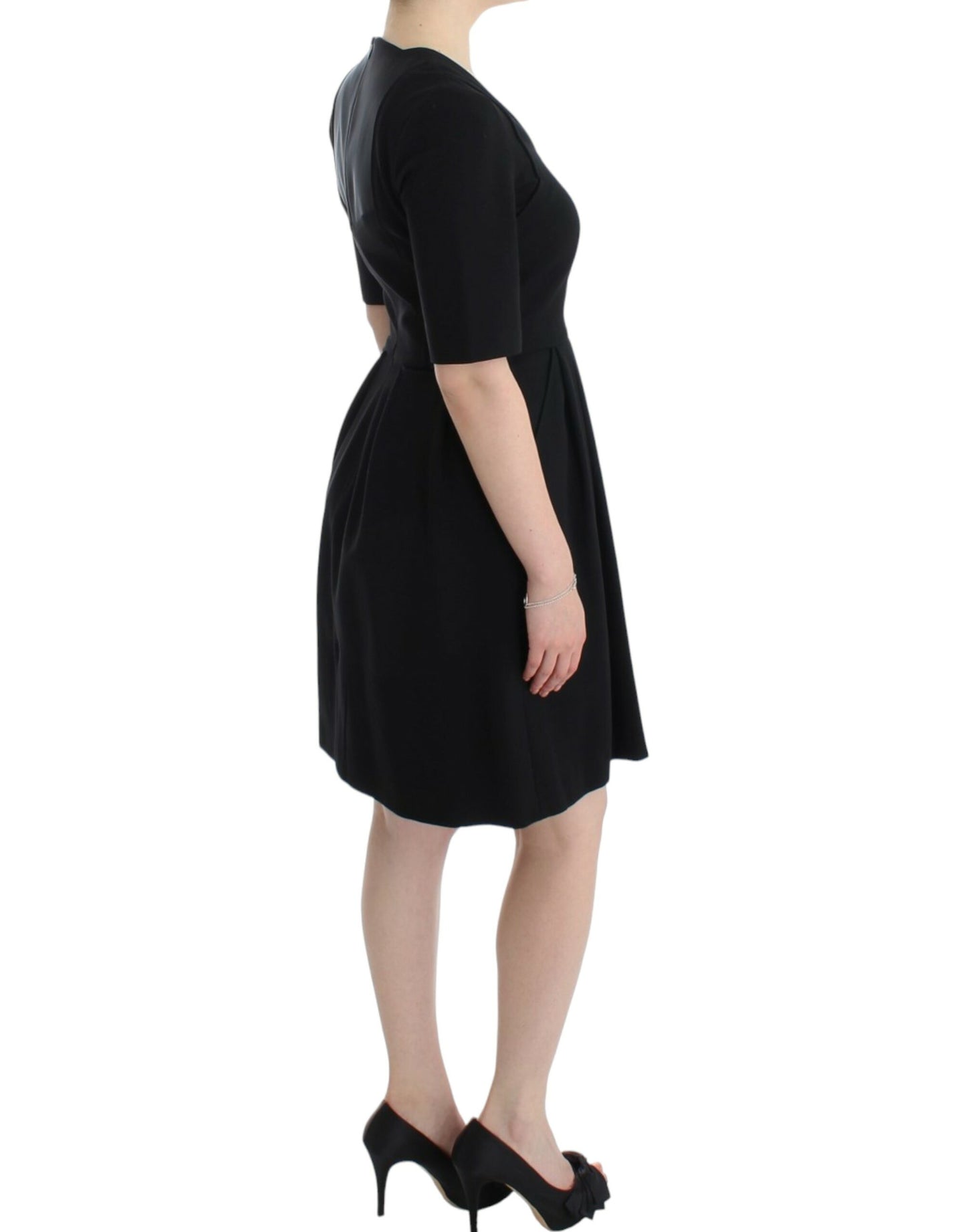 CO|TE Elegant Black Short Sleeve Venus Dress IT40 | S