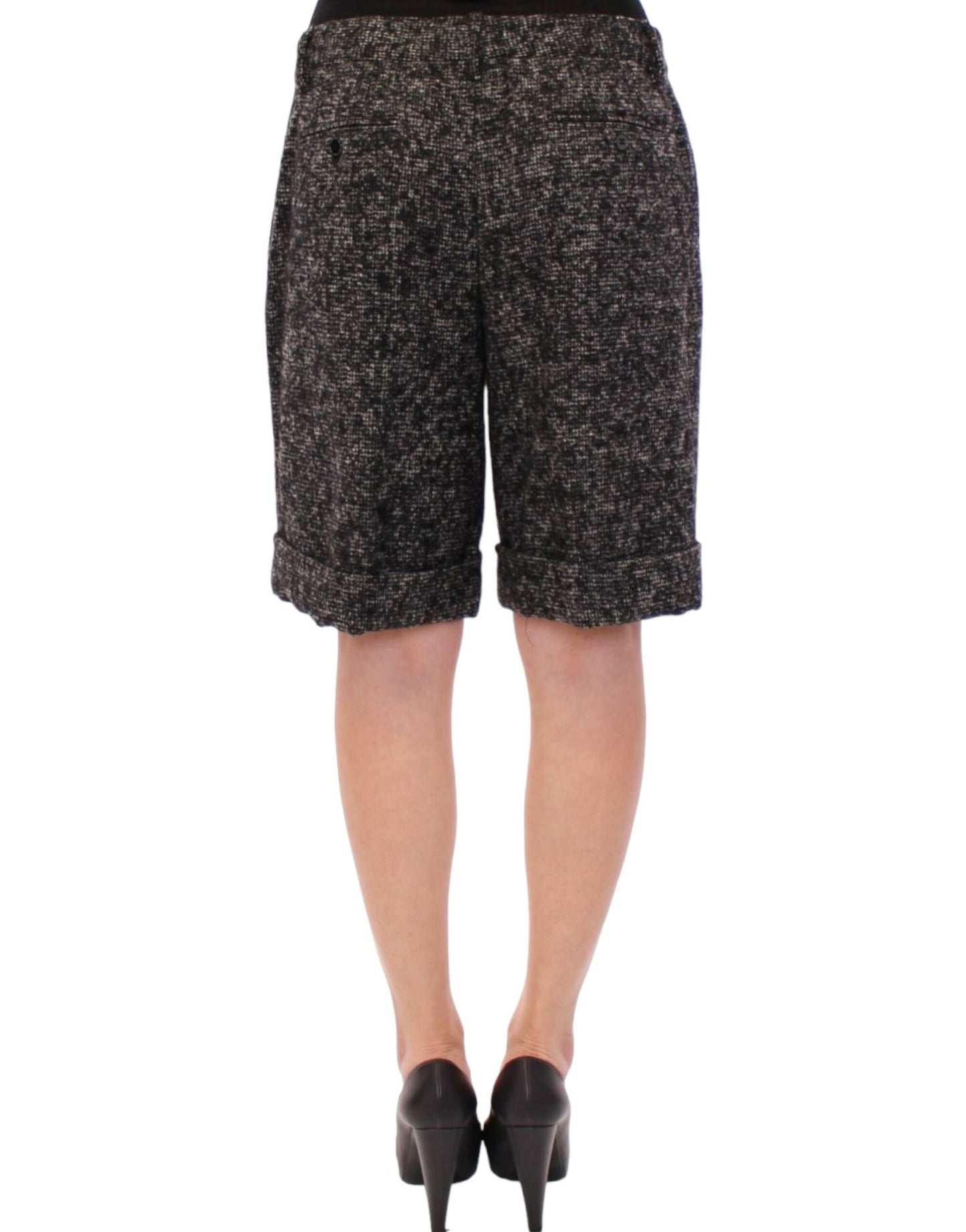 Dolce & Gabbana Elegant Gray Alpaca Blend Shorts IT44 | L