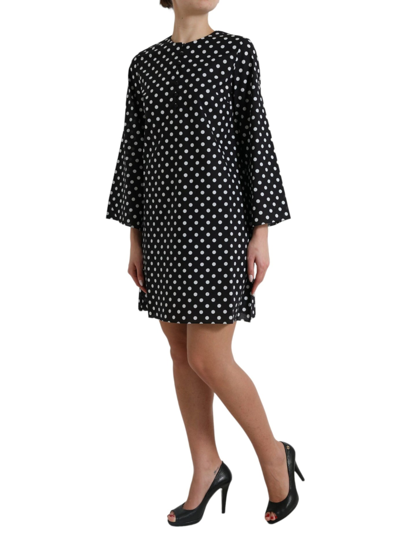 Dolce & Gabbana Elegant Polka Dot Shift Mini Dress IT40 | S