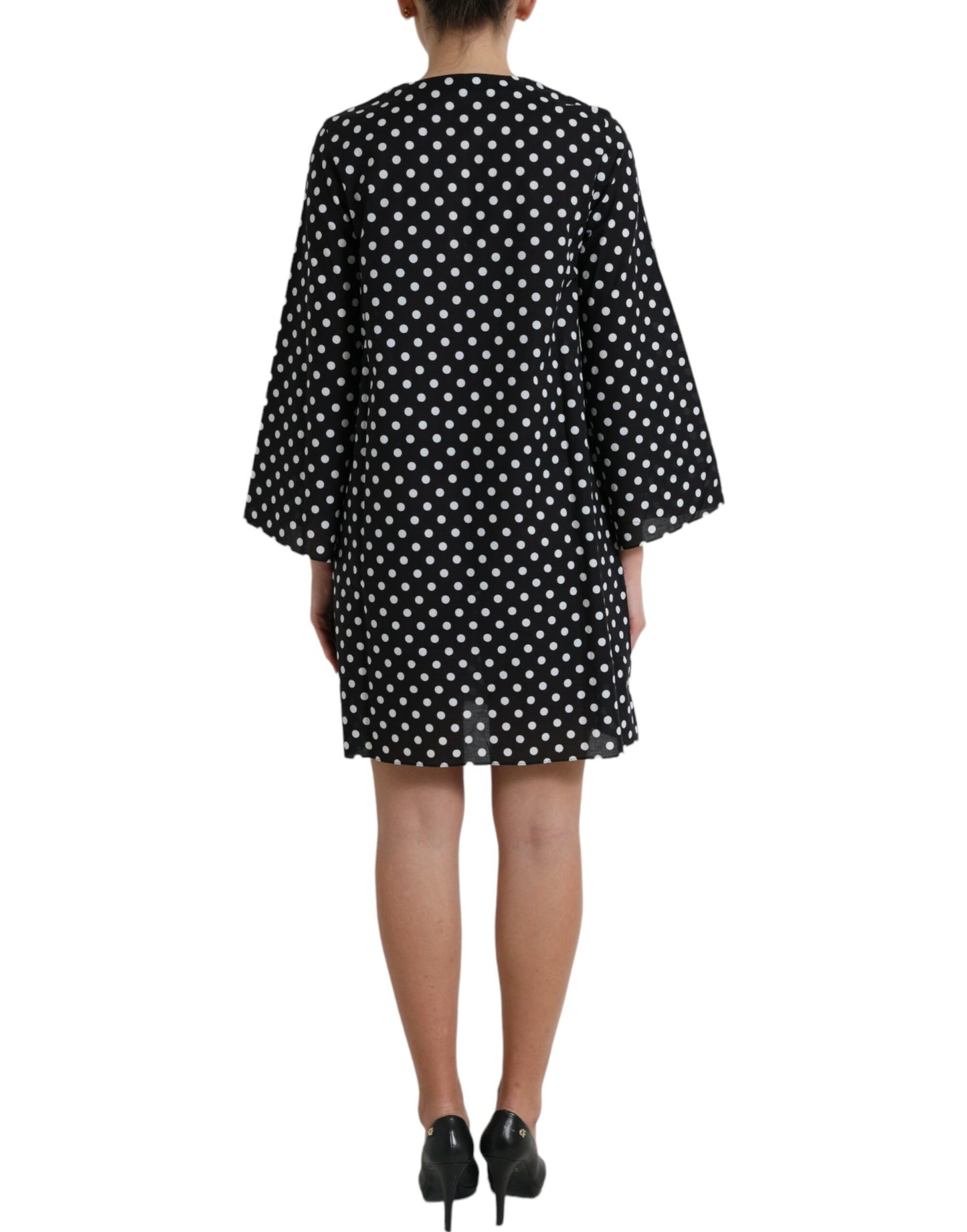 Dolce & Gabbana Elegant Polka Dot Shift Mini Dress IT40 | S